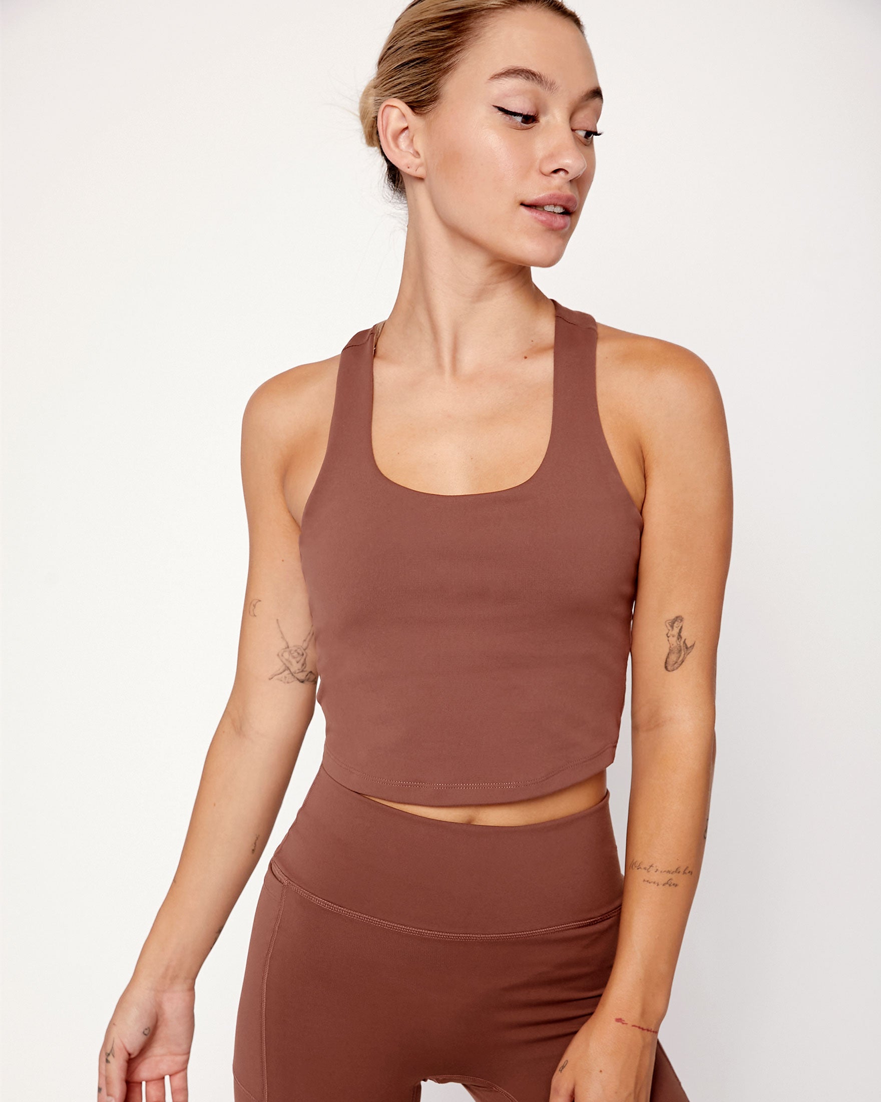 Juno Cloudlux Longline Bra-Clothing - Women-rebody-Walnut-XS-Urbanheer