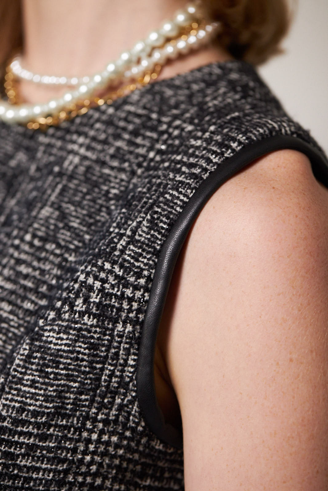 Boss Woman Tweed Dress-Le Réussi-XS-black/white-Urbanheer