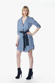 Cielo Blue Blazer Dress-Le Réussi-M-Sky Blue-Urbanheer