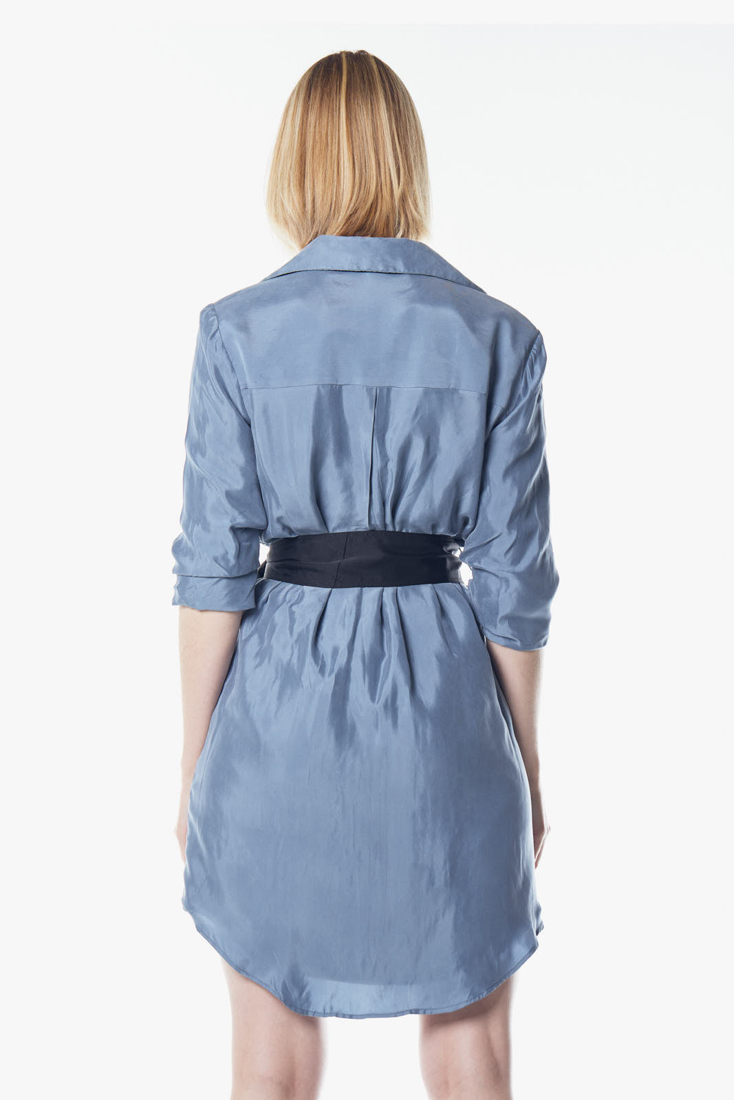 Cielo Blue Blazer Dress-Le Réussi-M-Sky Blue-Urbanheer