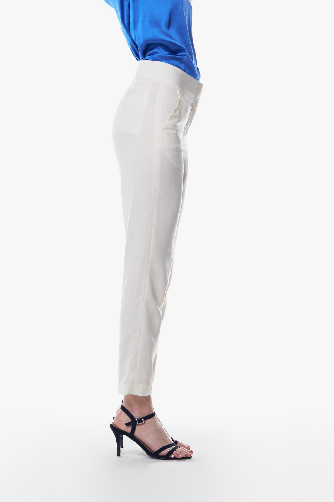 White Skinny Pants Women's Trousers-Skinny Pants - White-Le Réussi-S-white-Urbanheer
