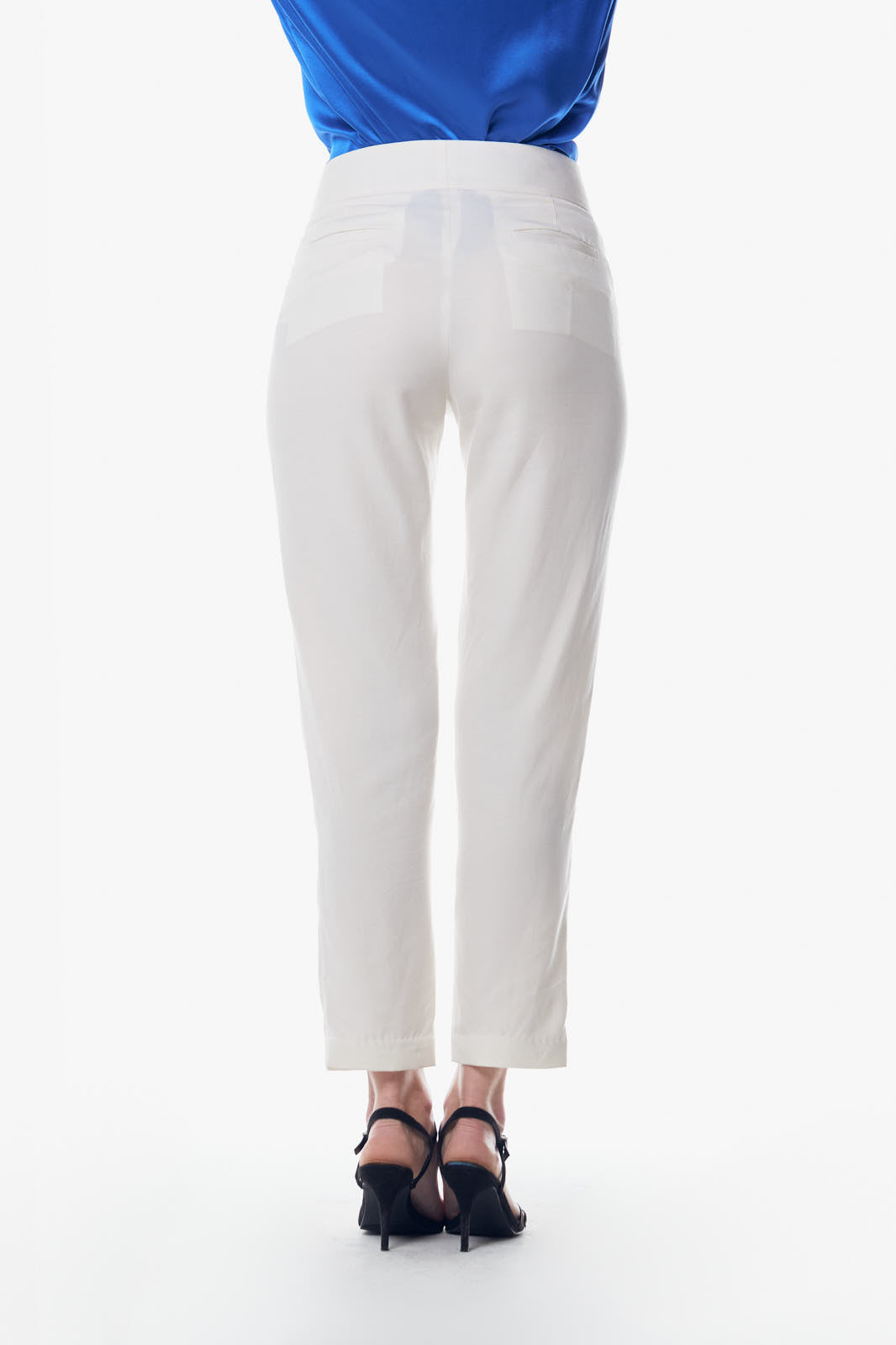 White Skinny Pants Women's Trousers-Skinny Pants - White-Le Réussi-S-white-Urbanheer