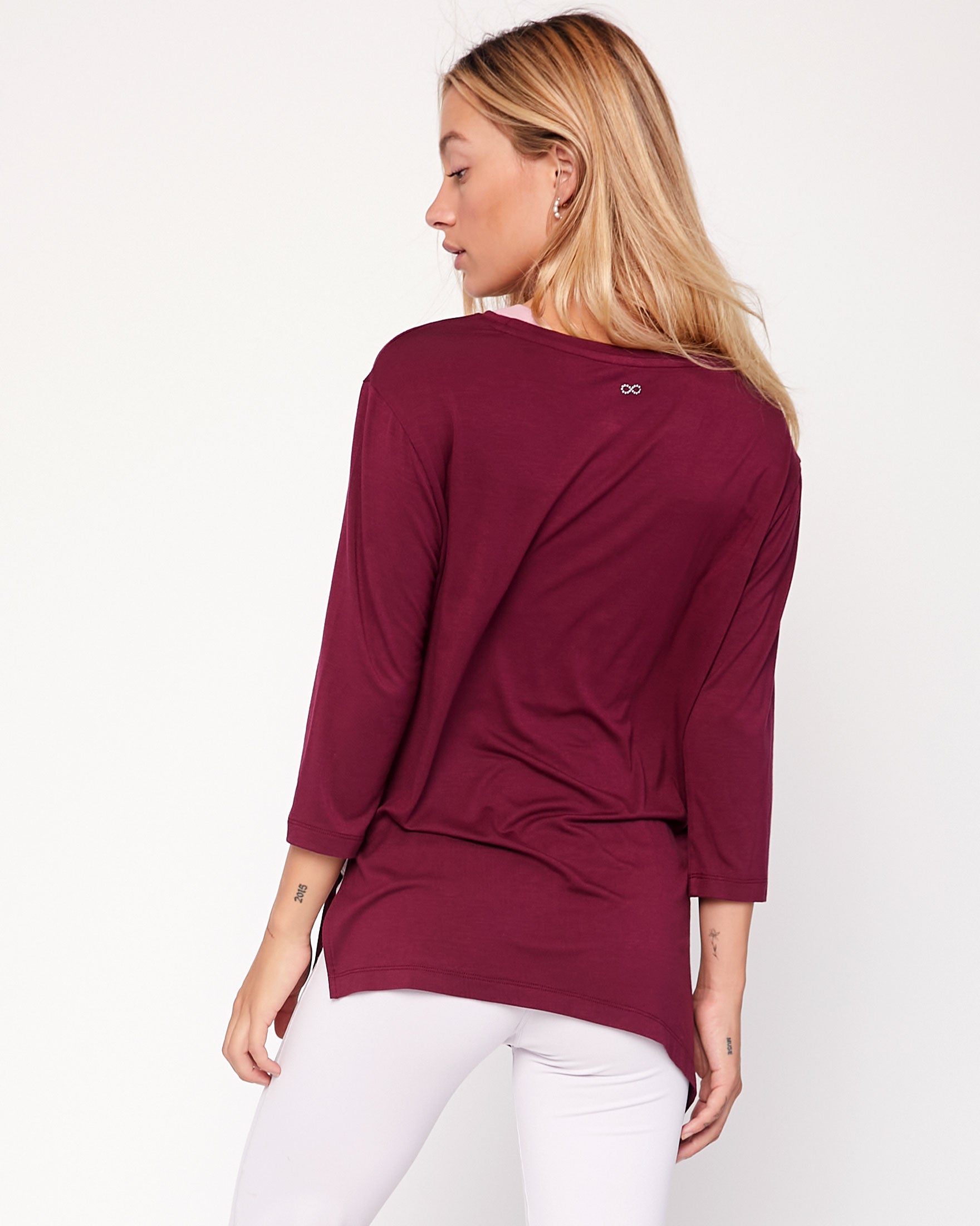 Anen Side Tie 3/4 Sleeve Top-Clothing - Women-rebody-Metropolis Black-XS-Urbanheer
