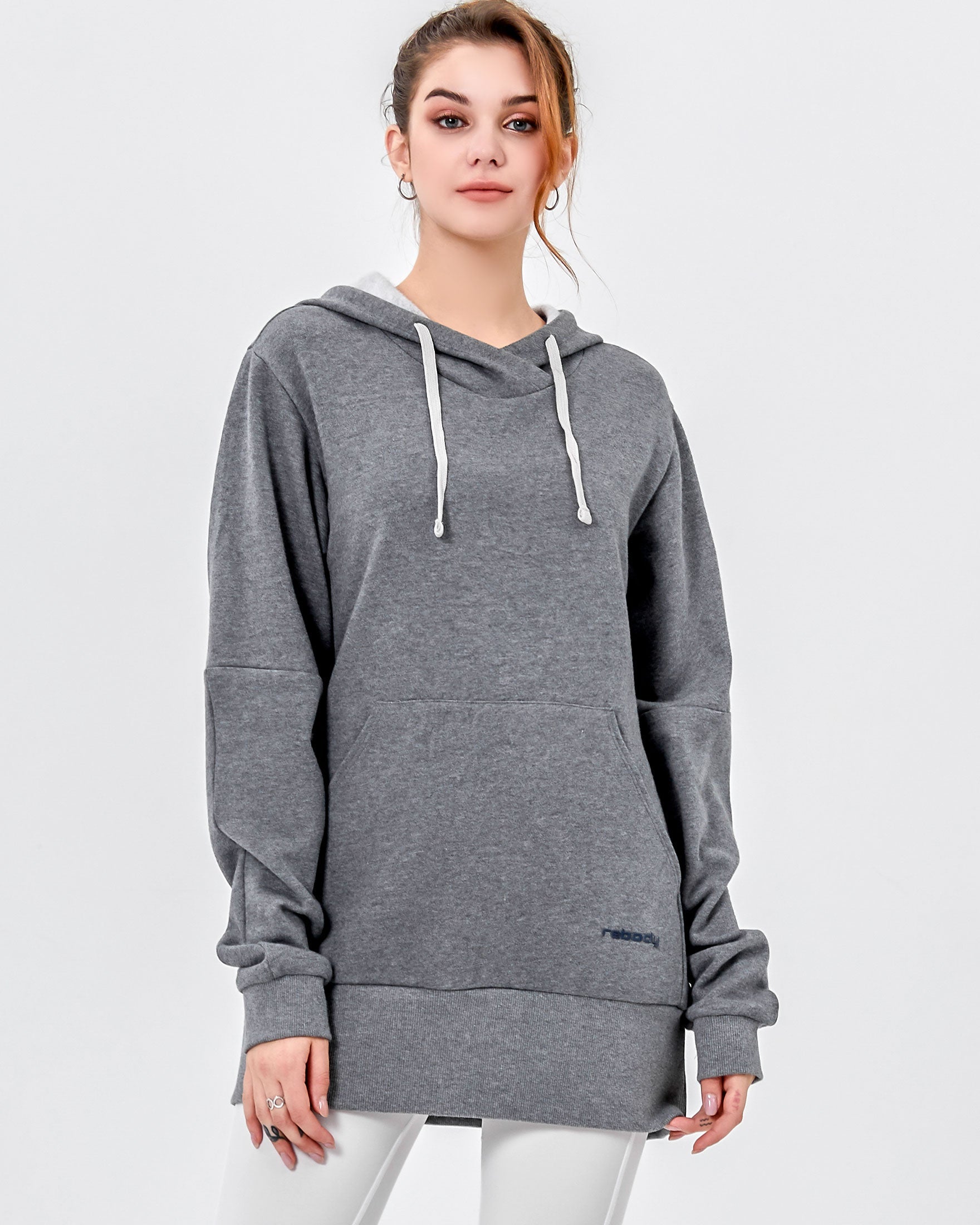 Keep Warm Fleece Hoodie-rebody-Heather Grey-XS-Urbanheer