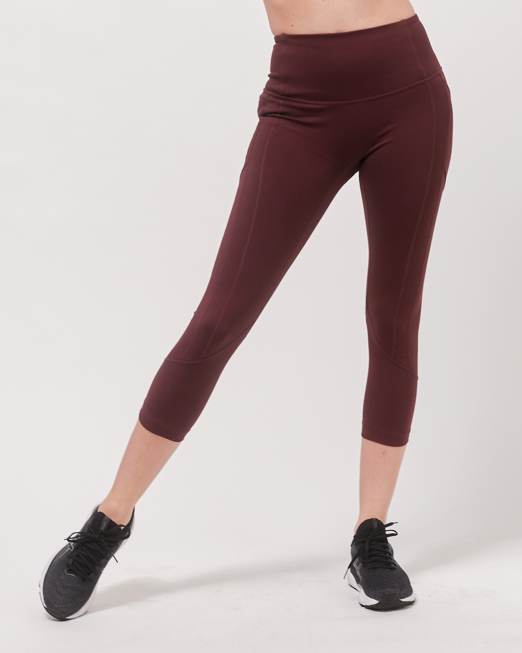 Daily Active Ventiflo™ Crop Leggings 21"-Clothing - Women-rebody-Maroon-XS-Urbanheer