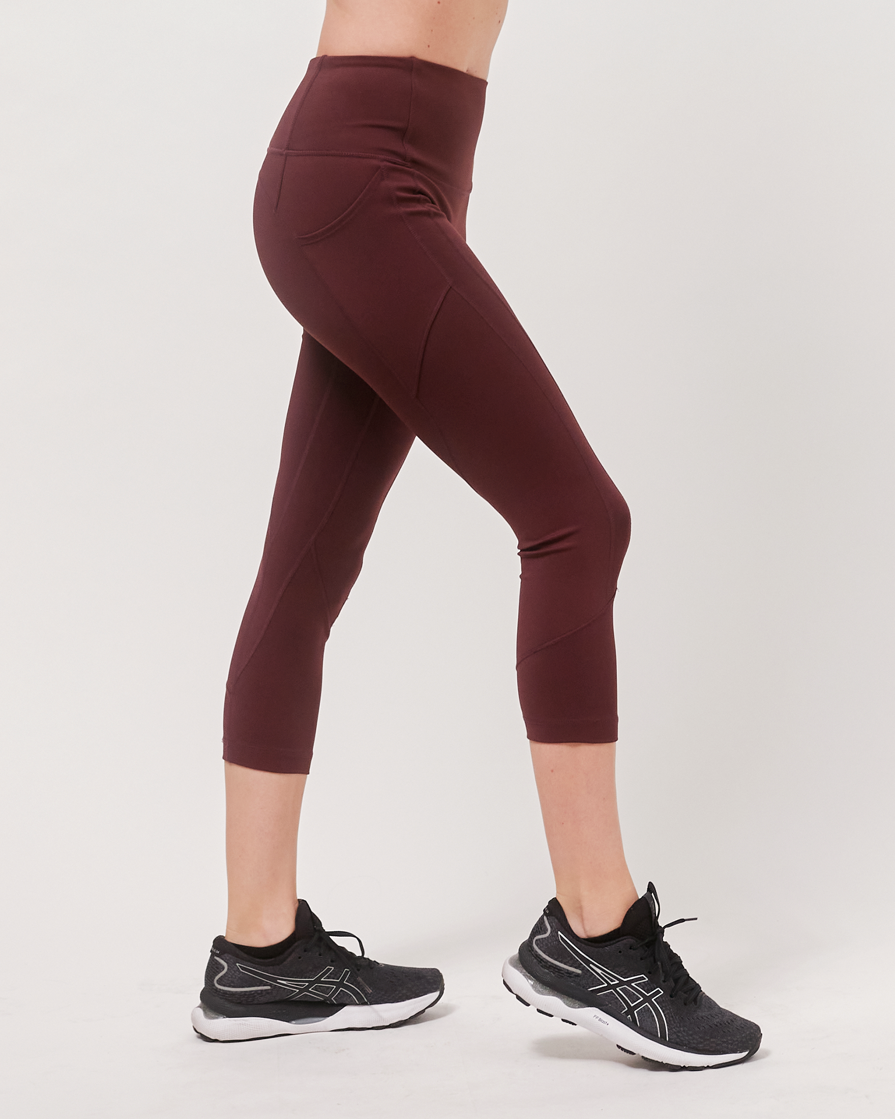 Daily Active Ventiflo™ Crop Leggings 21"-Clothing - Women-rebody-Maroon-XS-Urbanheer