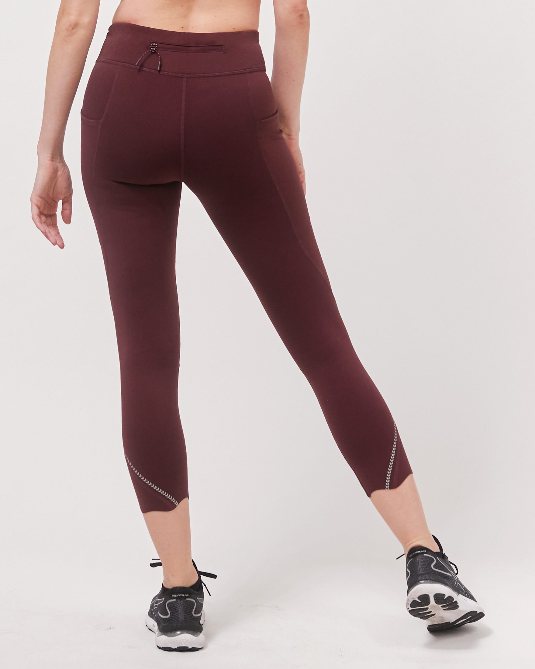Ready And Go Reflective Laser Cut Ventiflo™ Leggings 23"-Clothing - Women-rebody-Maroon-XS-Urbanheer