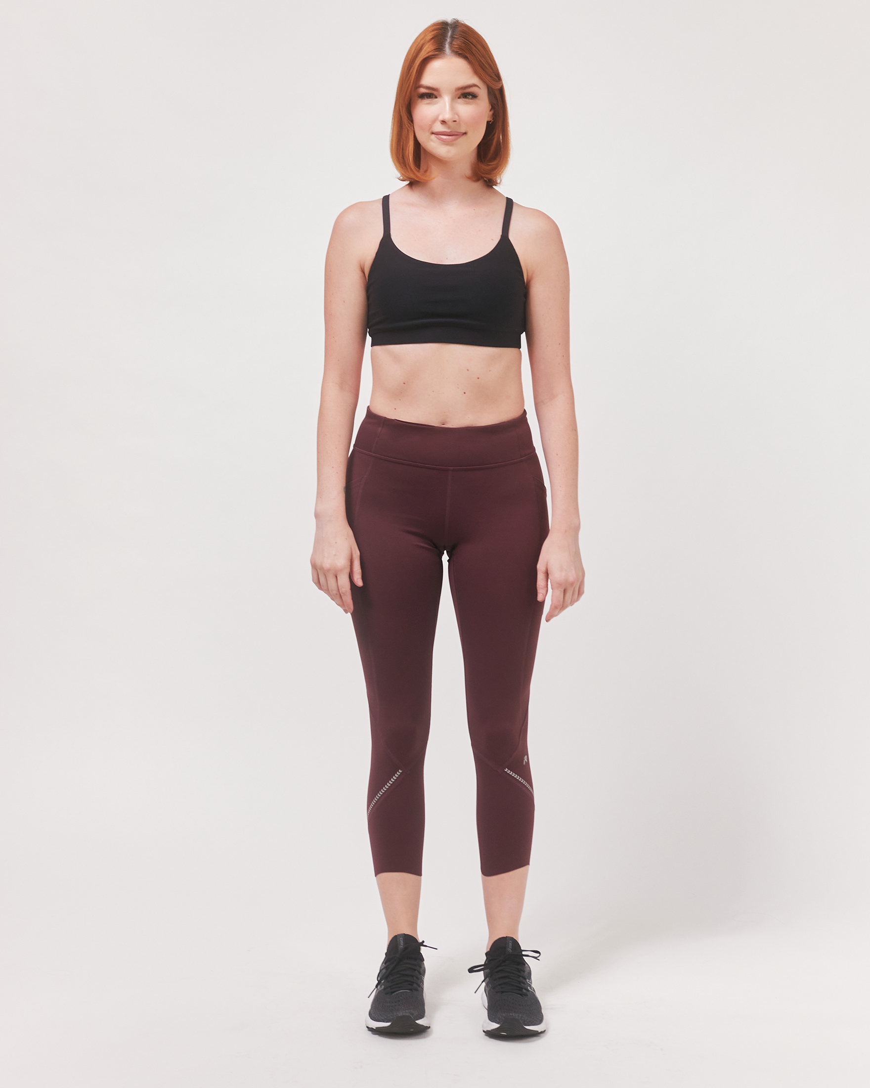 Ready And Go Reflective Laser Cut Ventiflo™ Leggings 23"-Clothing - Women-rebody-Maroon-XS-Urbanheer