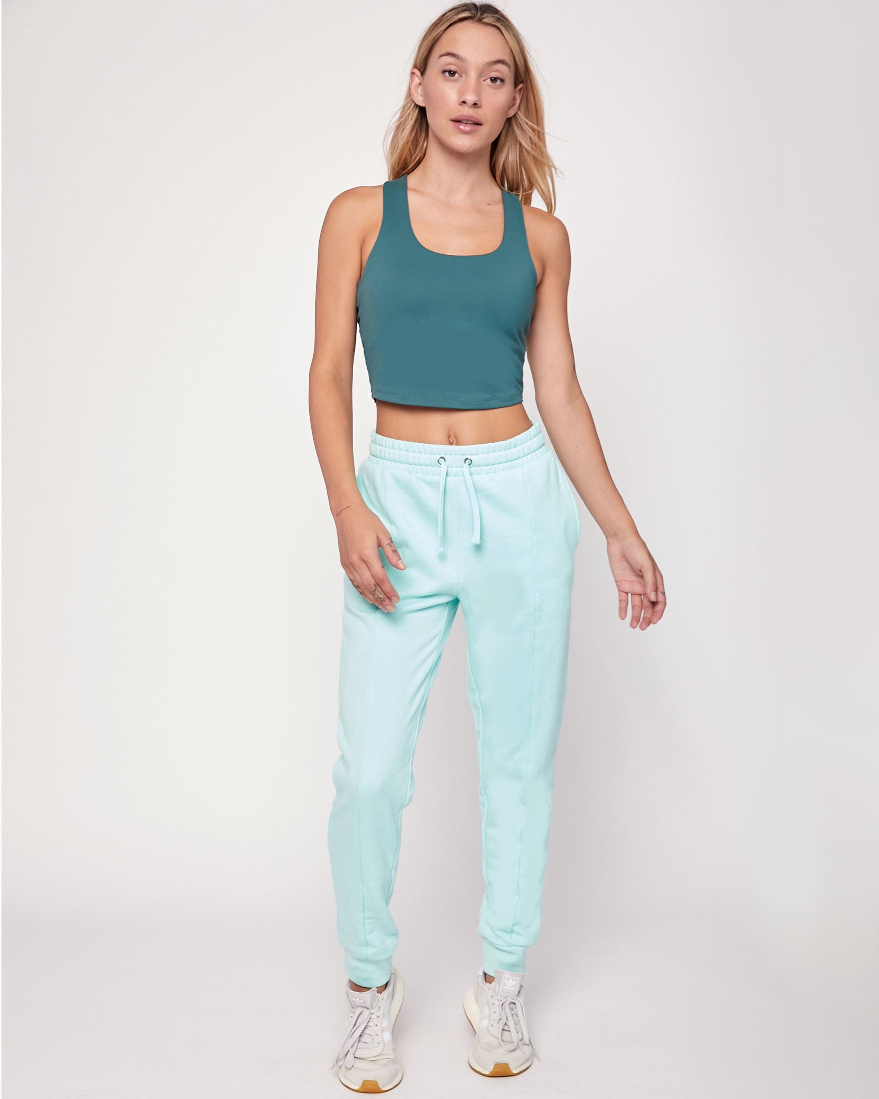 Rebody Pintuck French Terry Sweatpants *Sustainable-rebody-Smooth Mint-XS-Urbanheer