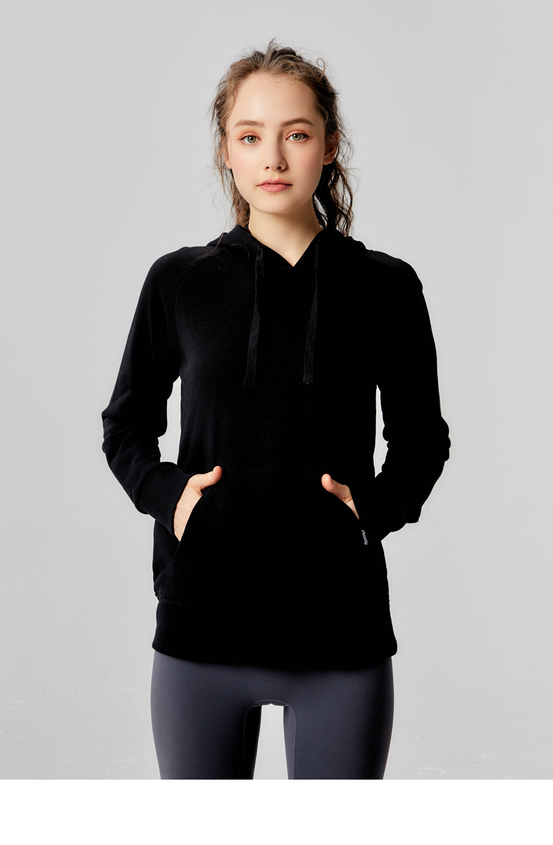 Basic Raglan French Terry Hoody-rebody-Black-XS-Urbanheer