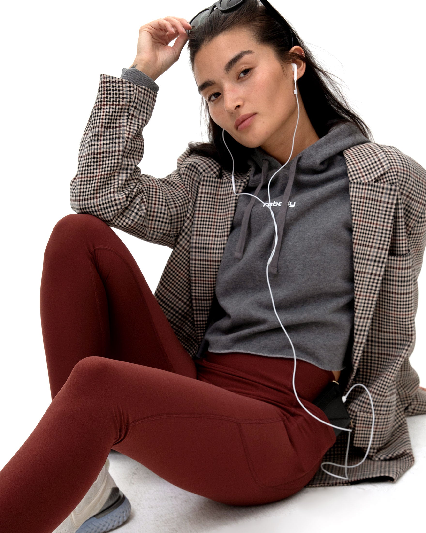 Rebody Logo Fleece Crop Hoody-rebody-Heather Grey-XS-Urbanheer