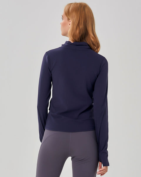 Turtle- Cowl Neck Coziplex™ Long Sleeve-rebody-Light Navy-XS-Urbanheer