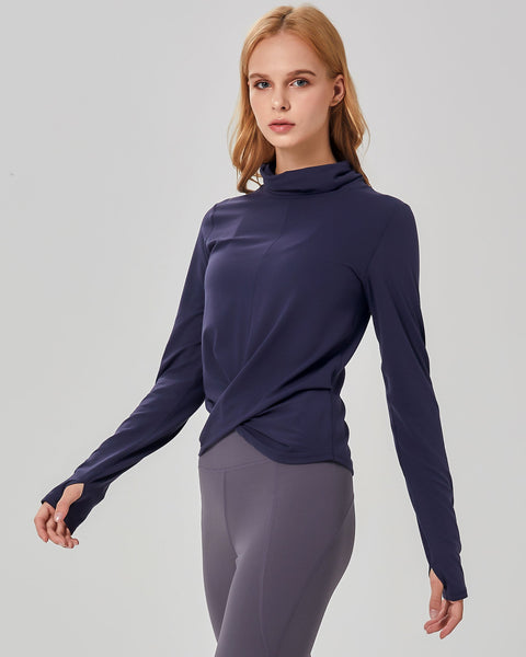 Turtle- Cowl Neck Coziplex™ Long Sleeve-rebody-Light Navy-XS-Urbanheer