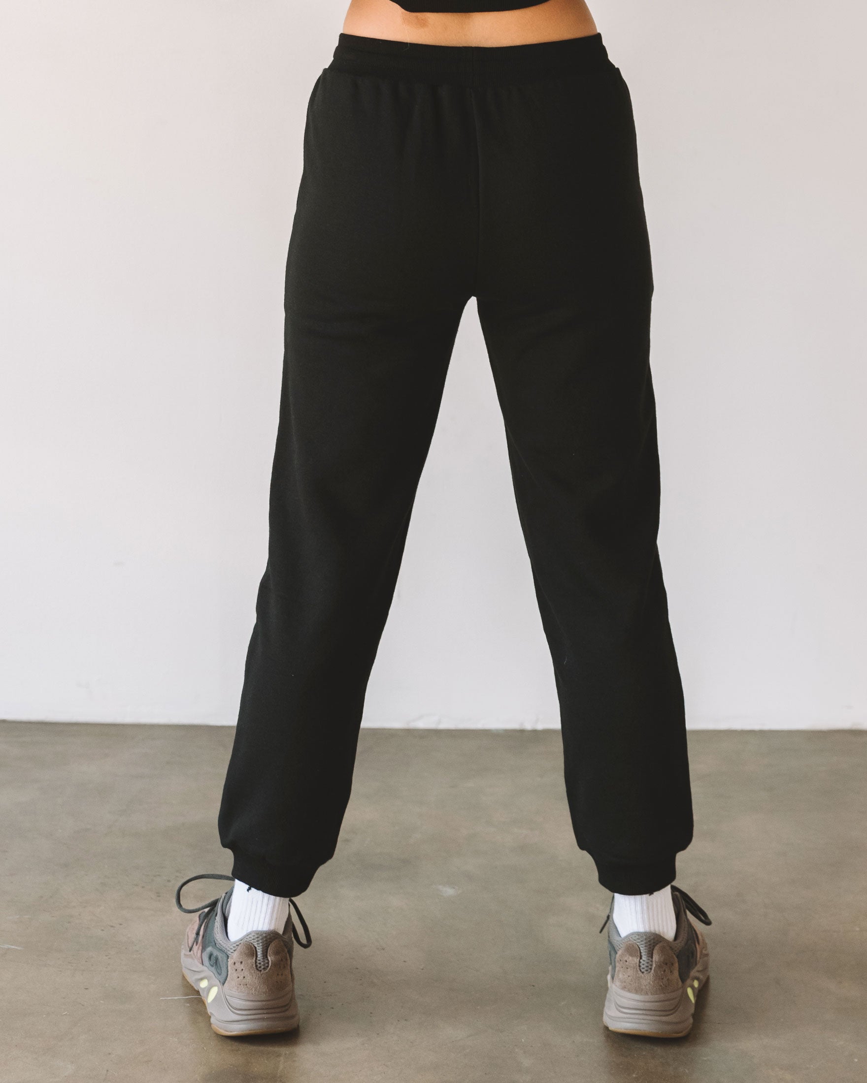 Rebody Lifestyle French Terry Sweatpants-Rebody-Heather Grey/White-M-Urbanheer