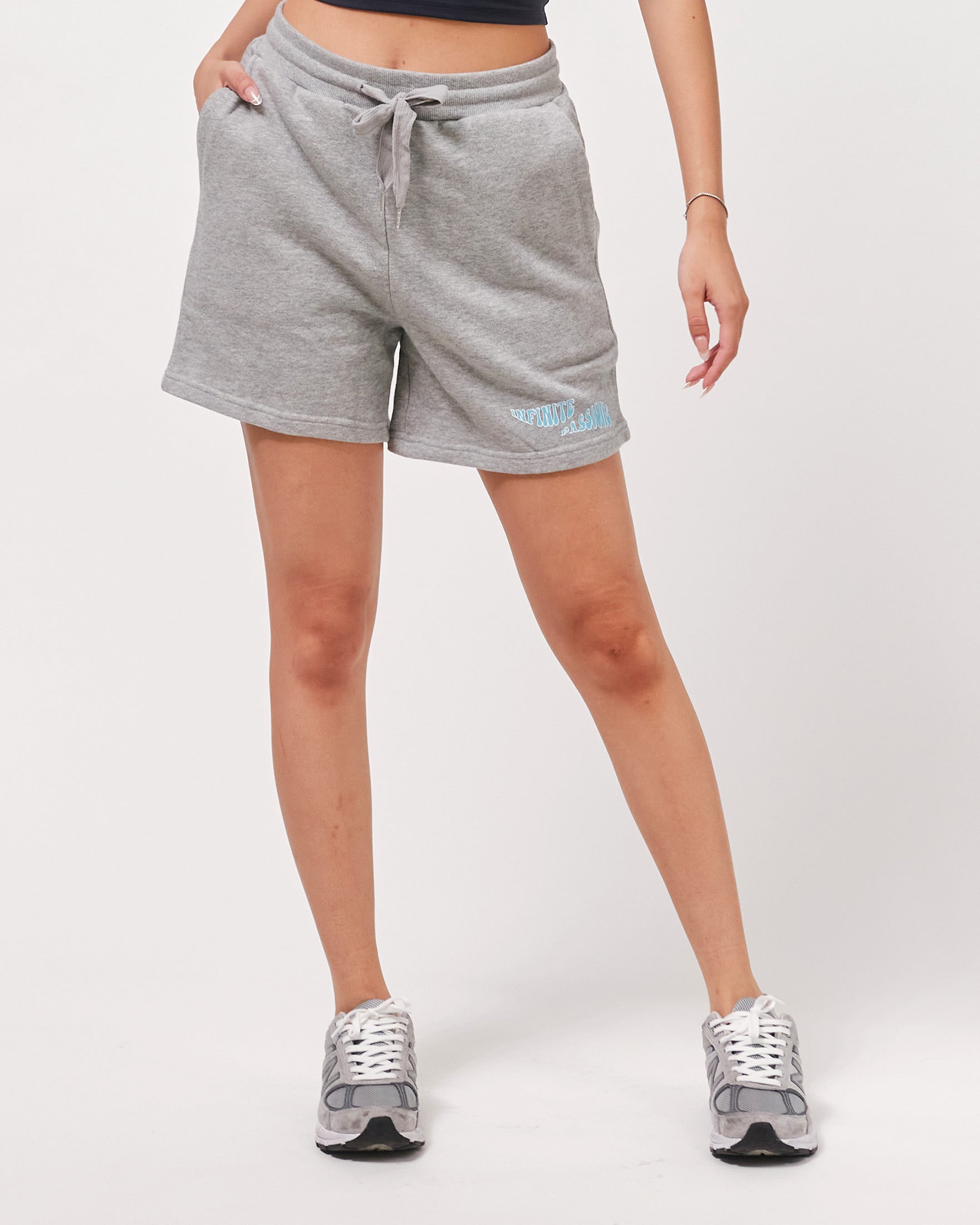 Infinite Passions Ft Sweatshorts-rebody-Heather Grey/Blue-S-Urbanheer