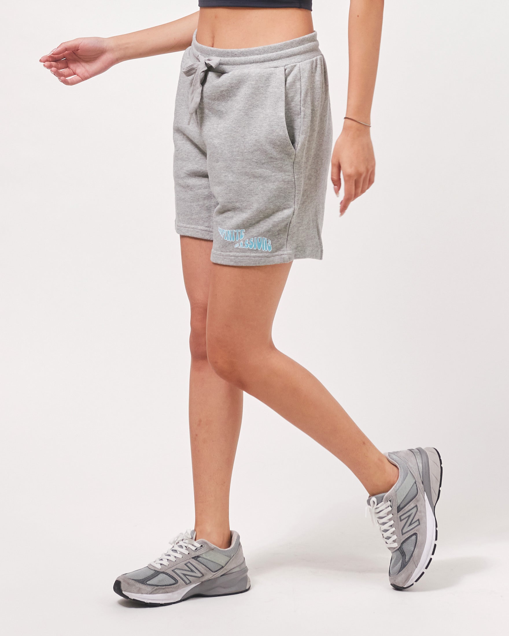 Infinite Passions Ft Sweatshorts-rebody-Heather Grey/Blue-S-Urbanheer