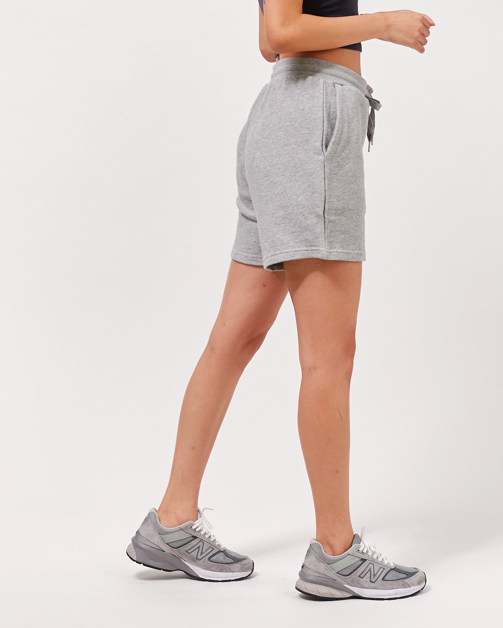 Infinite Passions Ft Sweatshorts-rebody-Heather Grey/Blue-S-Urbanheer