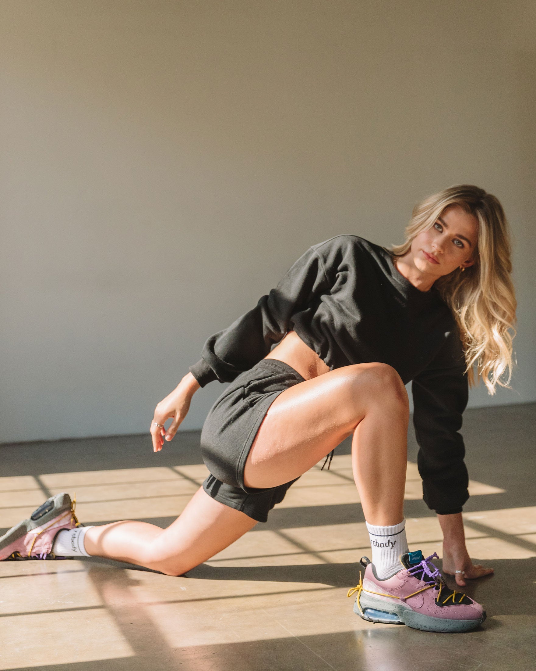 Rebody French Terry Biker Sweatshorts-Rebody-Metropolis Black/Slate-S-Urbanheer