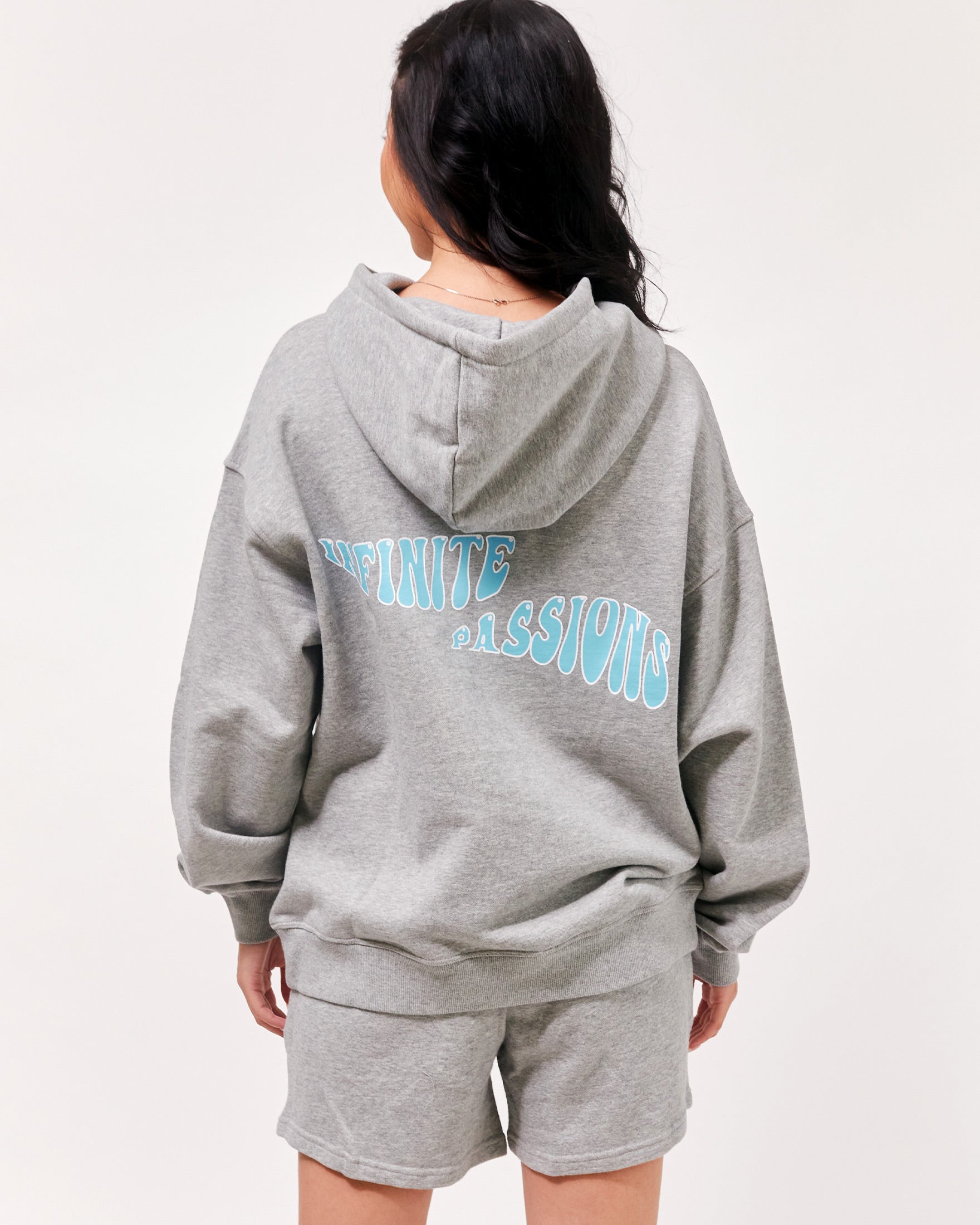 Infinite Passions French Terry Hoodie-Clothing - Women-rebody-Heather Grey/Blue-S-Urbanheer