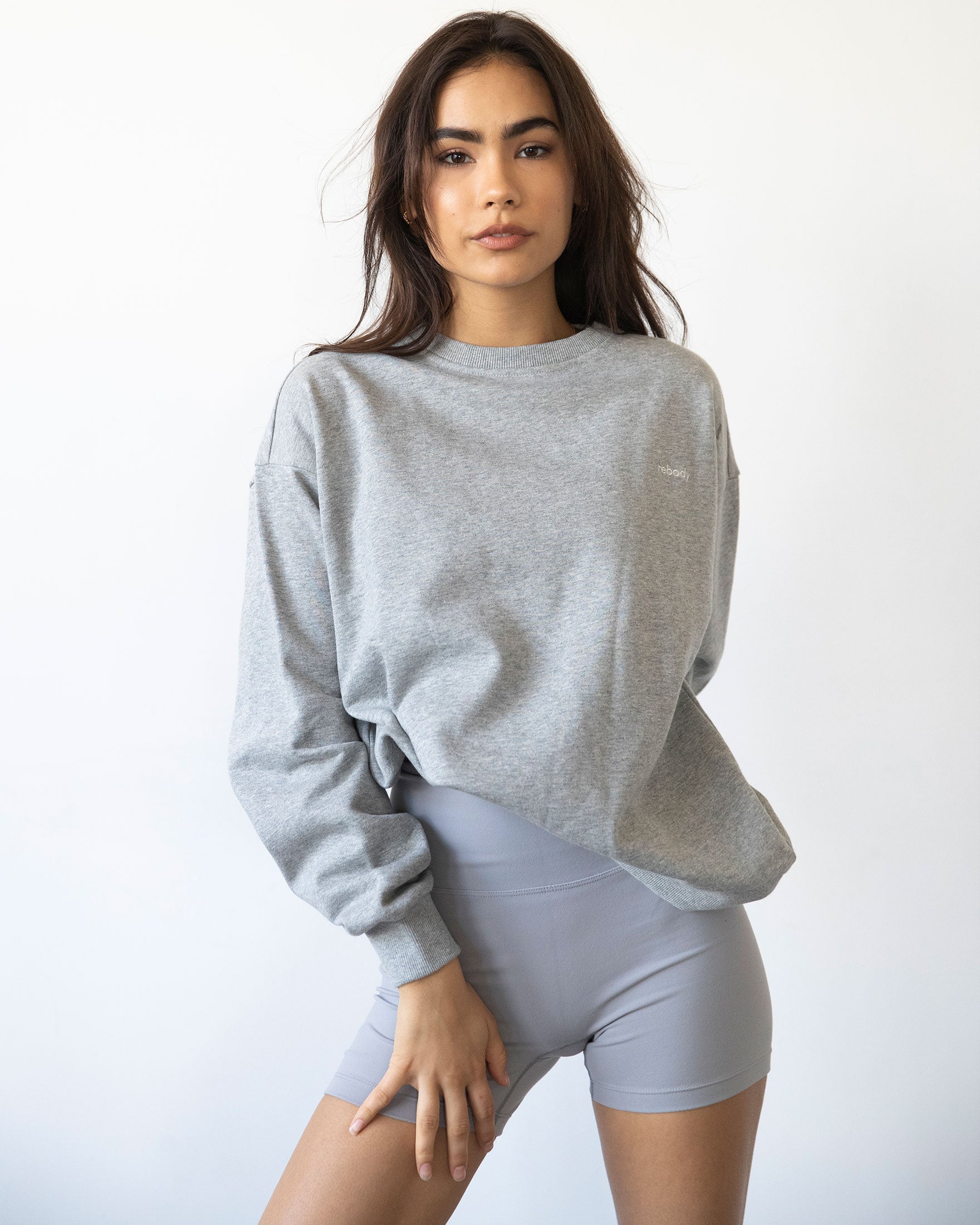 Rebody Lifestyle Sweatshirt-rebody-Heather Grey/White-S-Urbanheer