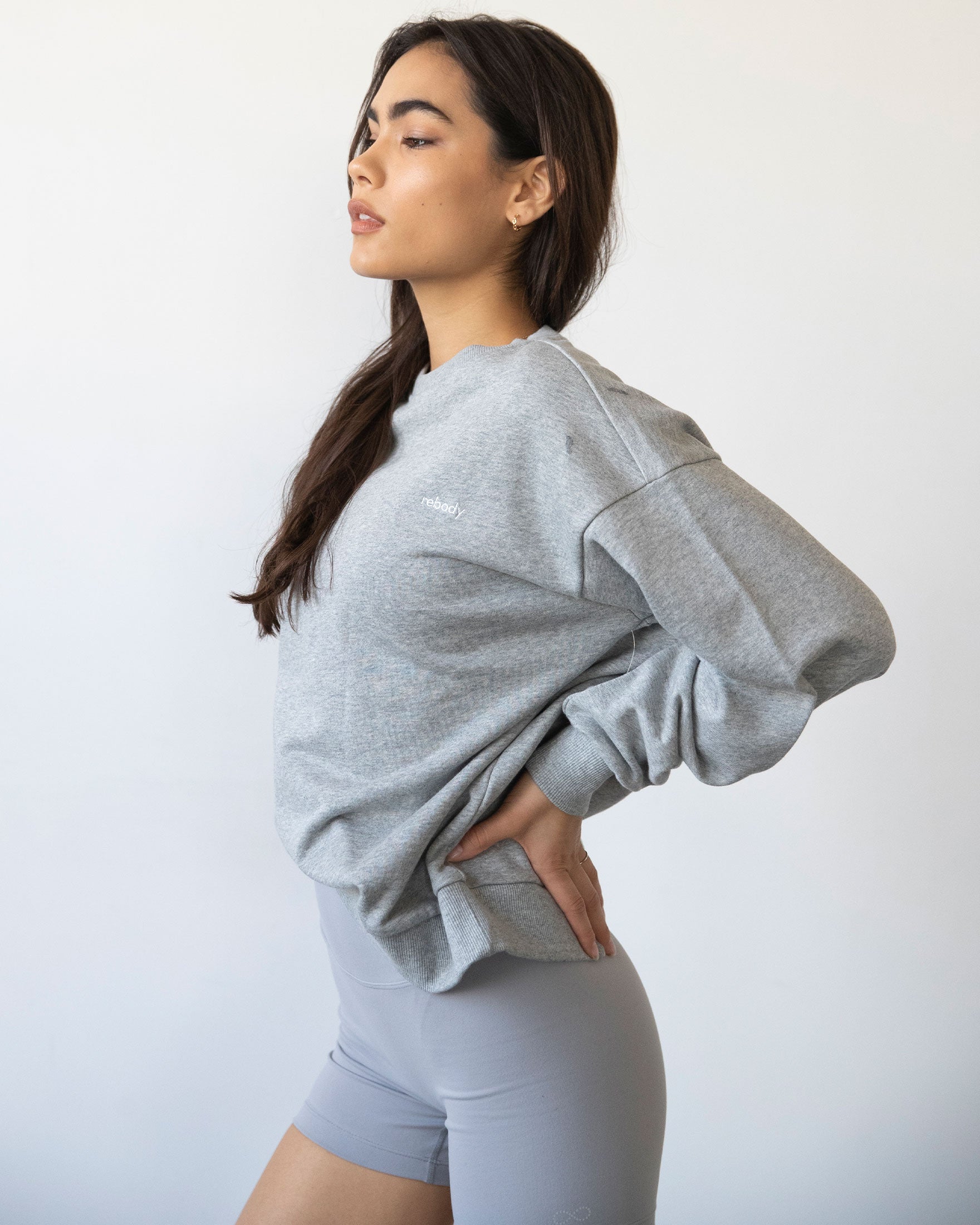 Rebody Lifestyle Sweatshirt-rebody-Heather Grey/White-S-Urbanheer