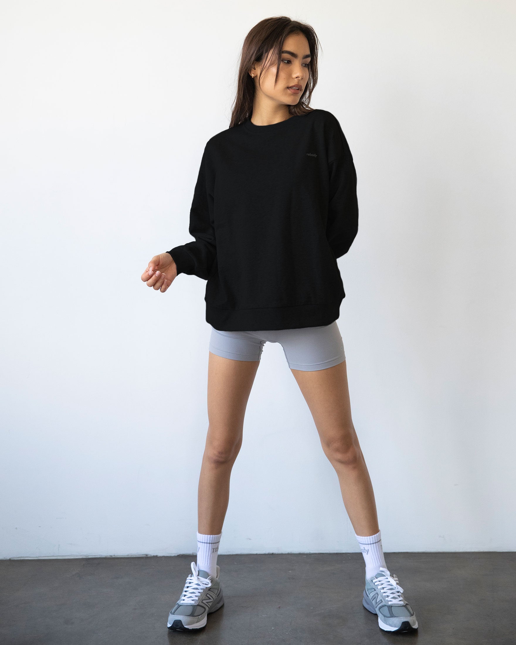 Rebody Lifestyle Sweatshirt-rebody-Heather Grey/White-S-Urbanheer