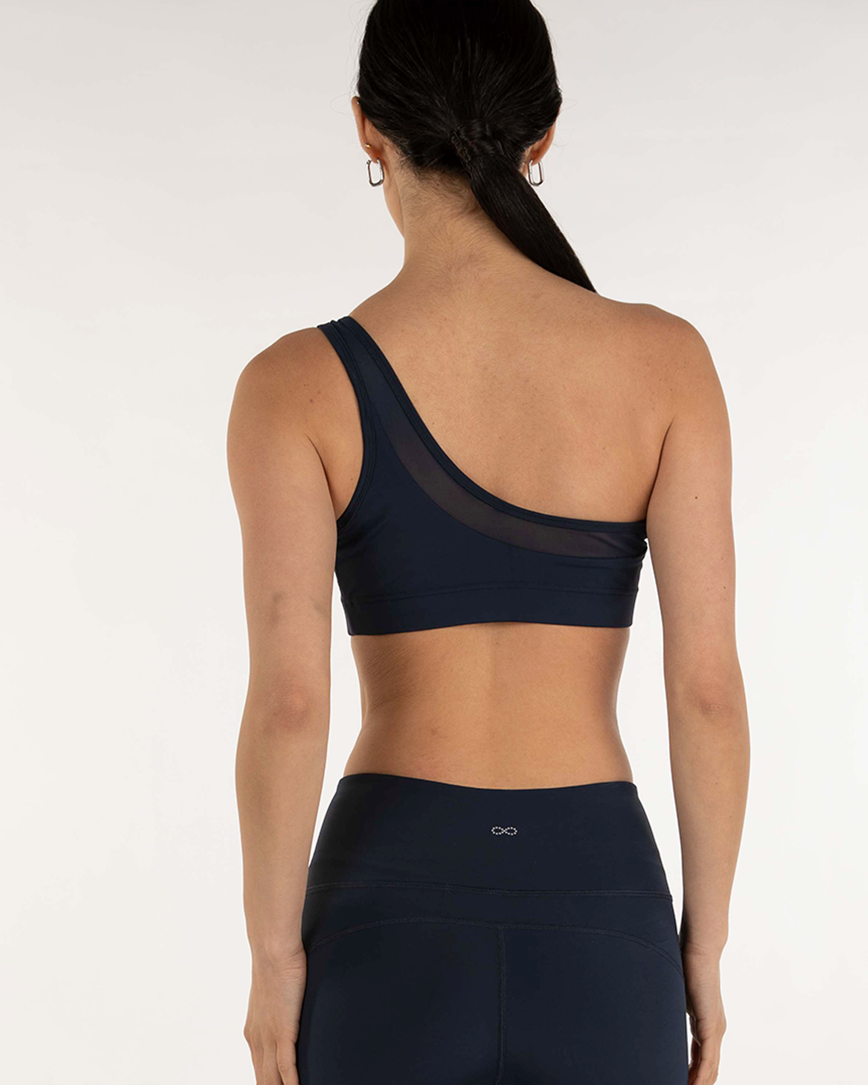 On Duty Mesh One Shoulder Silkiflex™ Bra-rebody-Cool Navy-XS-Urbanheer