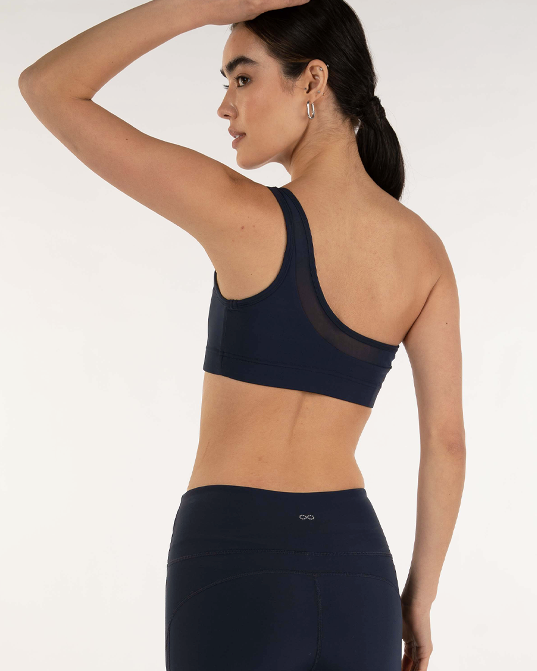 On Duty Mesh One Shoulder Silkiflex™ Bra-rebody-Cool Navy-XS-Urbanheer