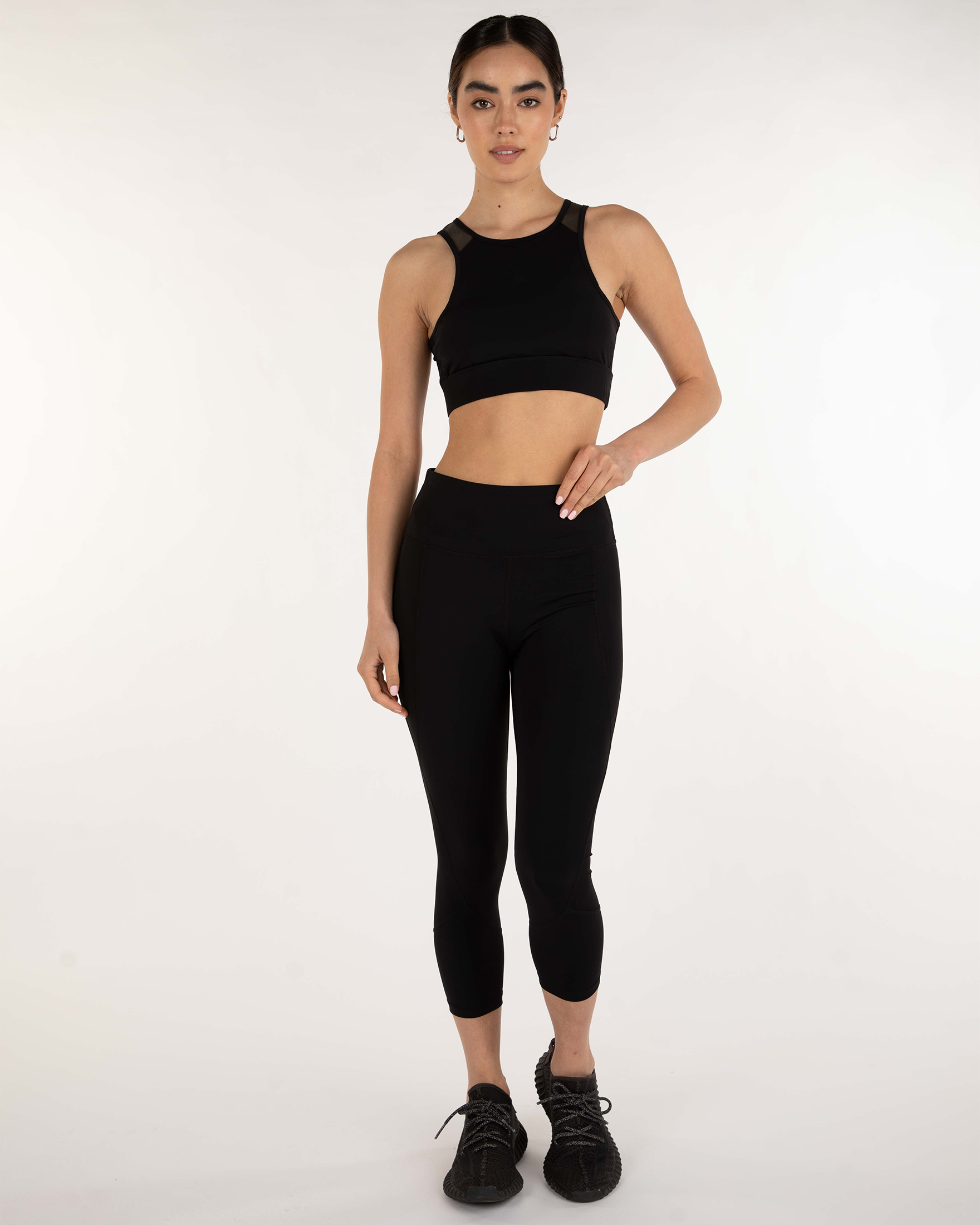 Venti Mesh Longline Silkiflex™ Longline Bra-rebody-Midnight Black-XS-Urbanheer