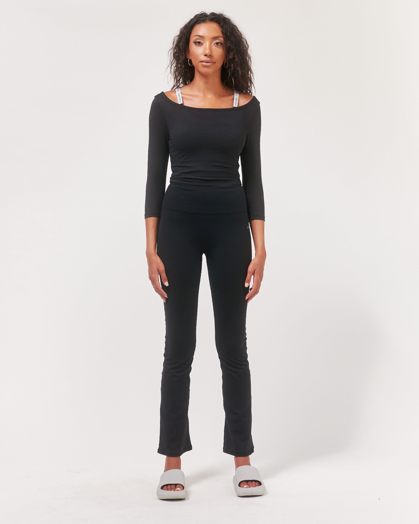 Dynamic Cozy Open Shoulder 3/4 Sleeve-Clothing - Women-rebody-Bone-XS-Urbanheer