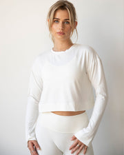 Go With The Flow Crop Long Sleeve-Clothing - Women-rebody-Bone-XS-Urbanheer