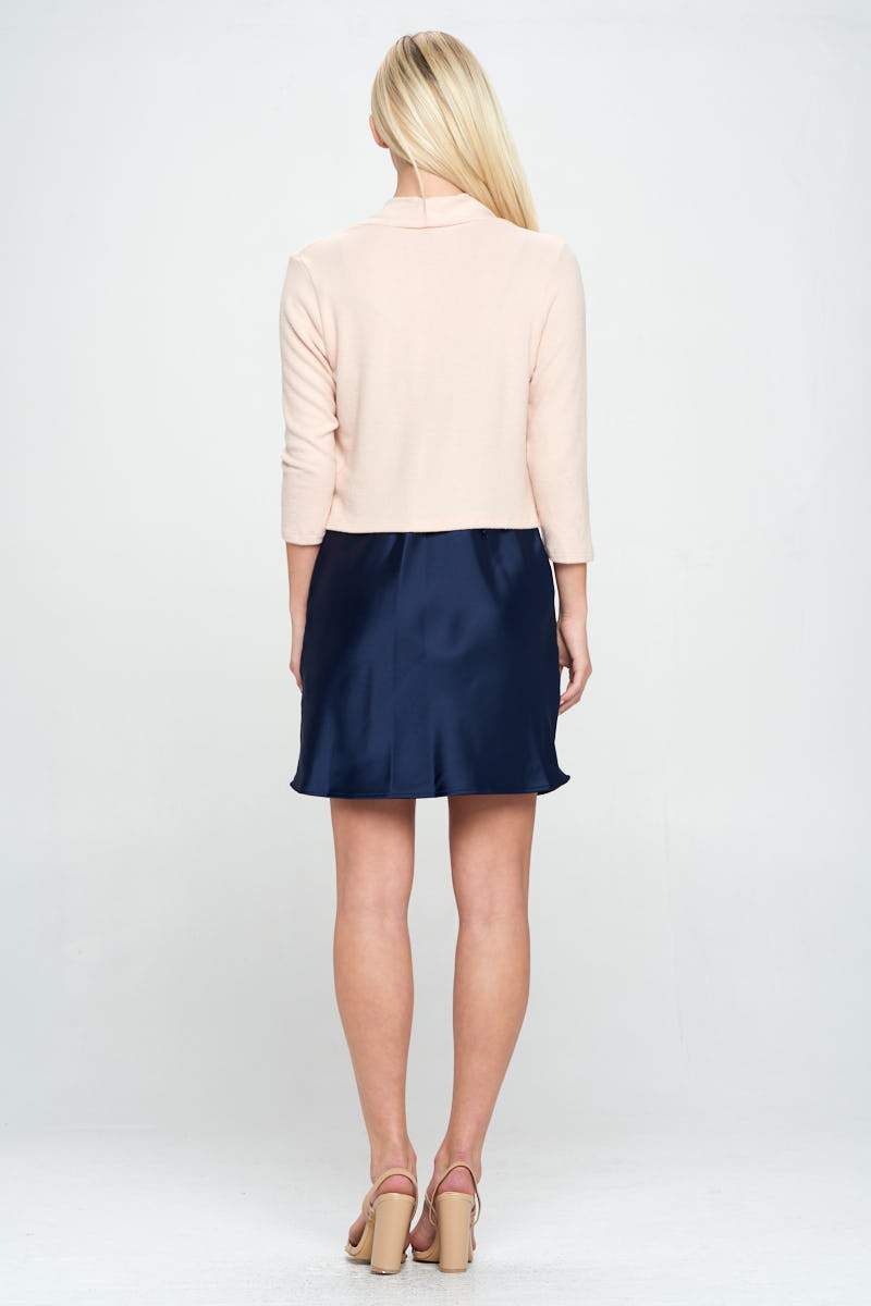 Brushed Knit Cashmere Like Bolero Cardigan-Renee C.-1X-PINK-Urbanheer