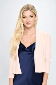 Brushed Knit Cashmere Like Bolero Cardigan-Renee C.-1X-PINK-Urbanheer