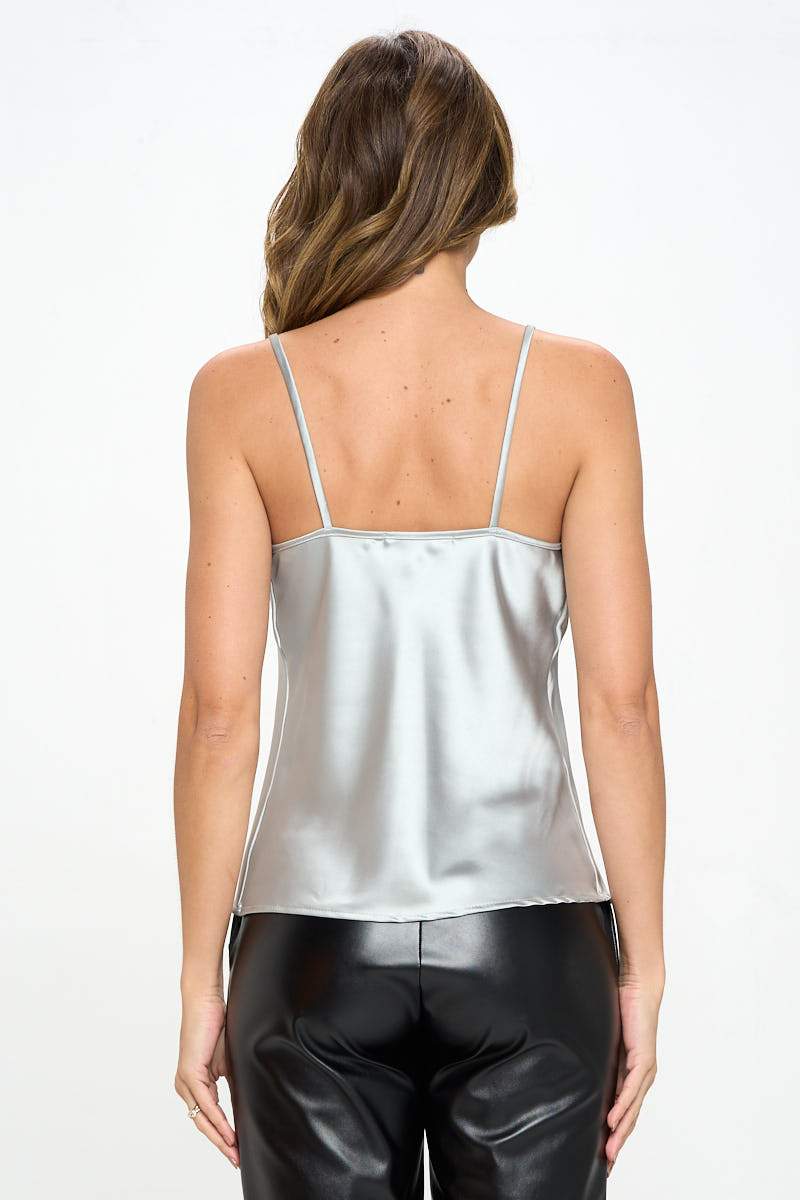 Solid Silky Satin Tank Top-Renee C.-1X-SILVER-Urbanheer