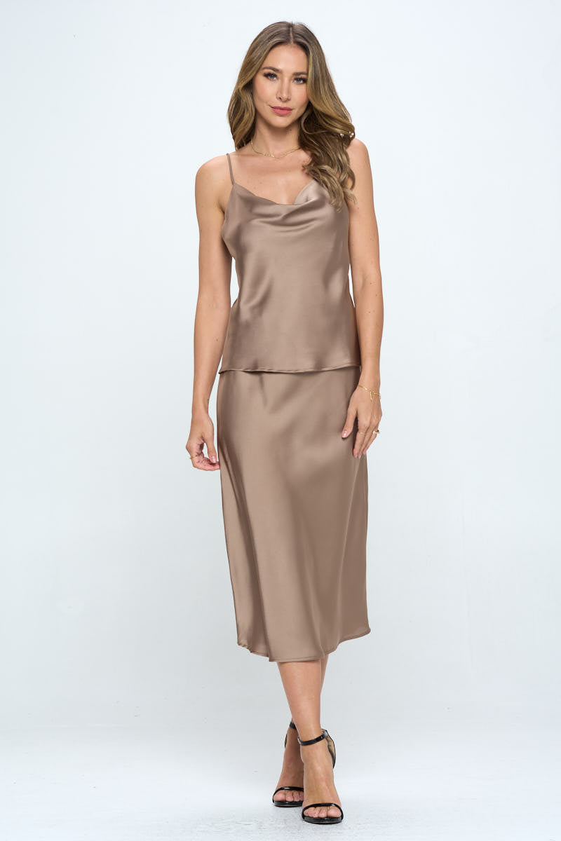 Solid Silky Satin Tank Top-Renee C.-LARGE-DUNE-Urbanheer