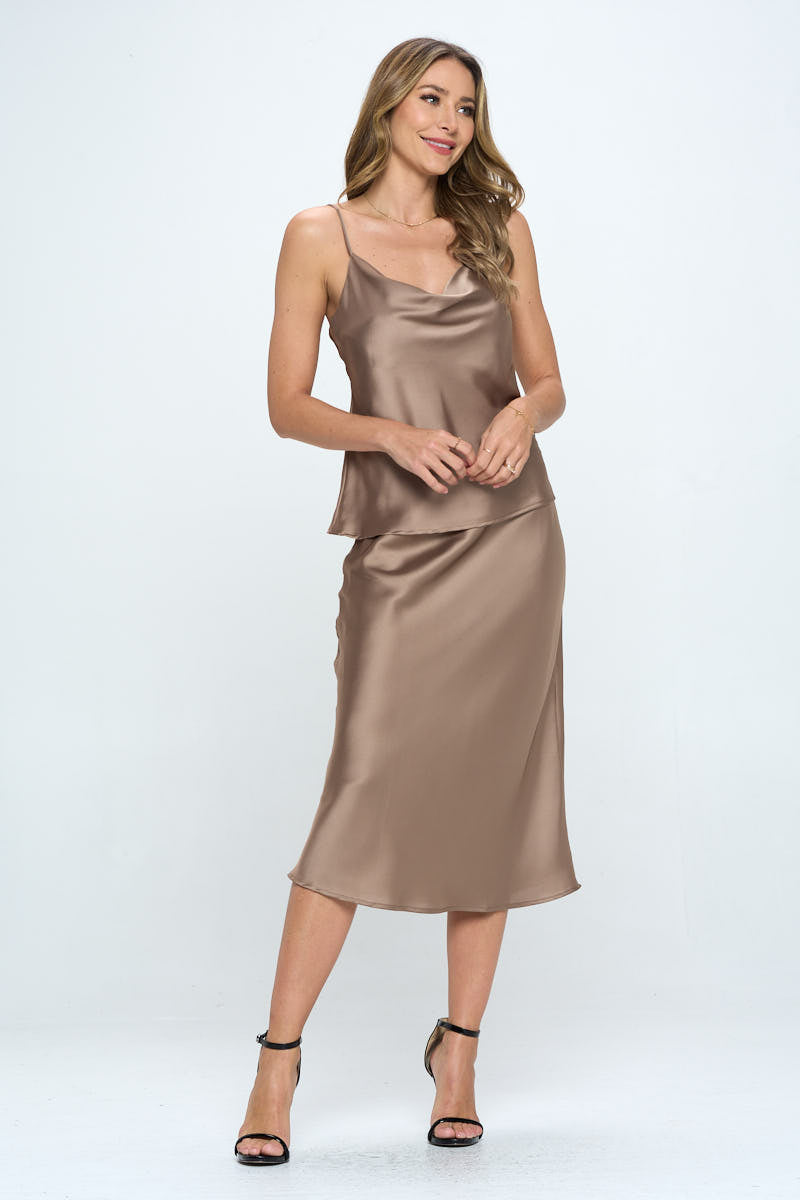 Solid Silky Satin Tank Top-Renee C.-LARGE-DUNE-Urbanheer