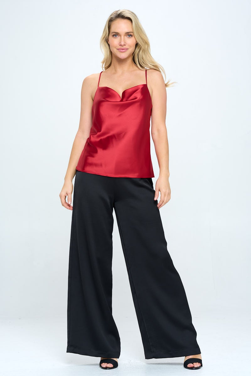 Solid Silky Satin Tank Top-Renee C.-LARGE-RED-Urbanheer