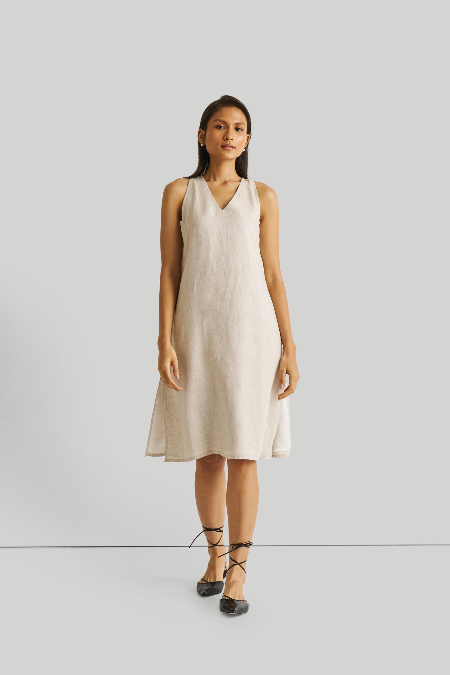 Reading Tea Leaves Dress in Ecru-DRESSES-Reistor-Hemp Slub-XS-Urbanheer