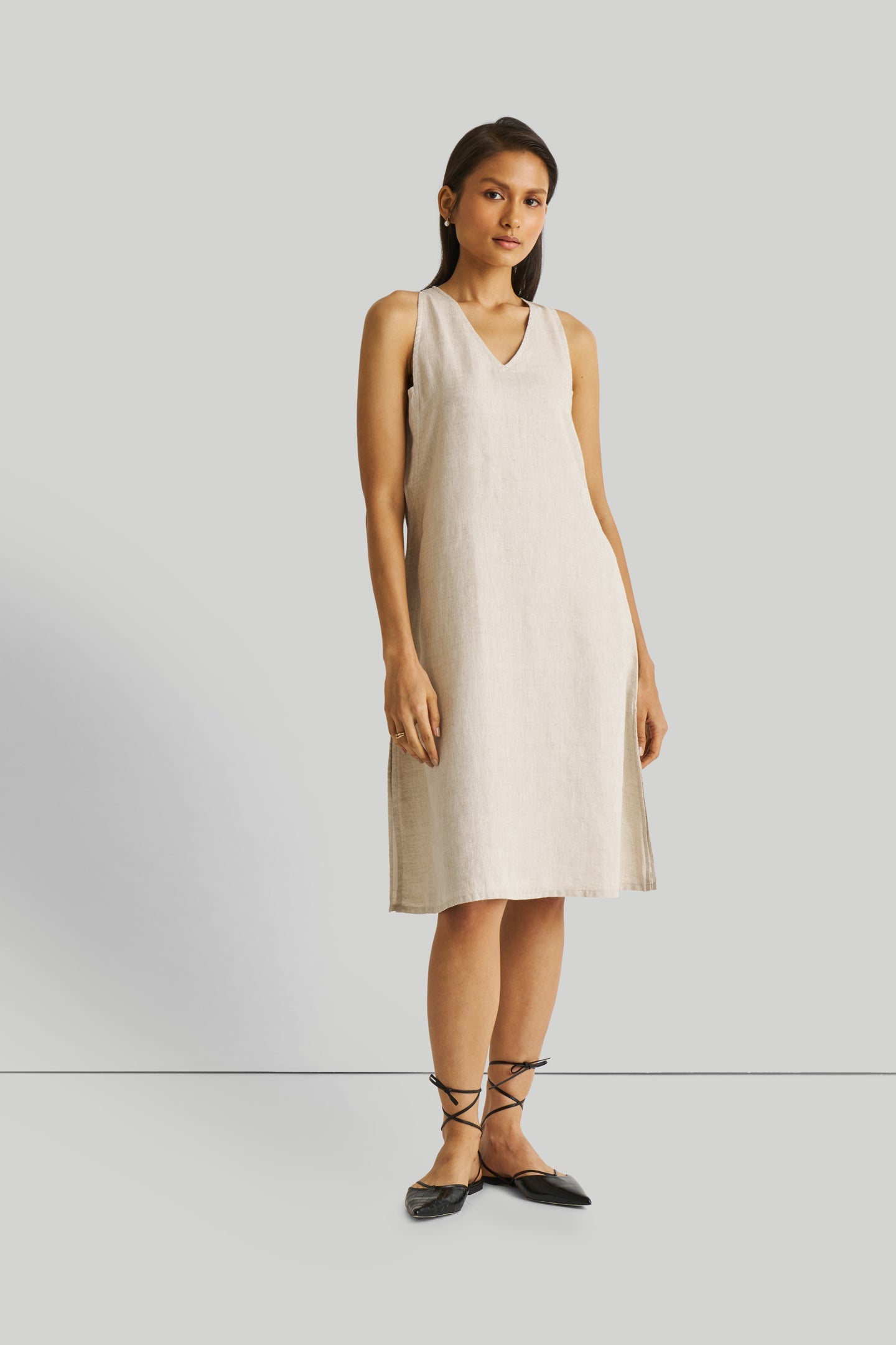 Reading Tea Leaves Dress in Ecru-DRESSES-Reistor-Hemp Slub-XS-Urbanheer