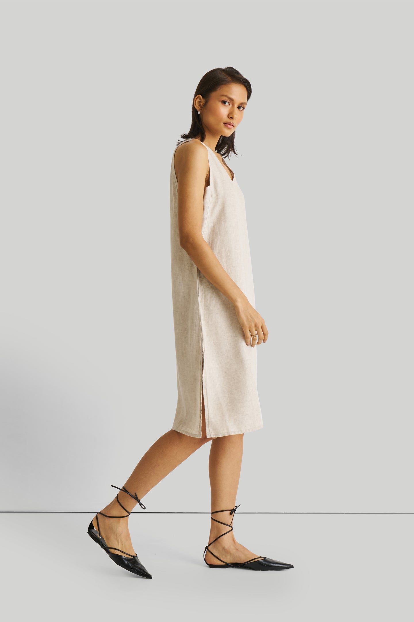 Reading Tea Leaves Dress in Ecru-DRESSES-Reistor-Hemp Slub-XS-Urbanheer