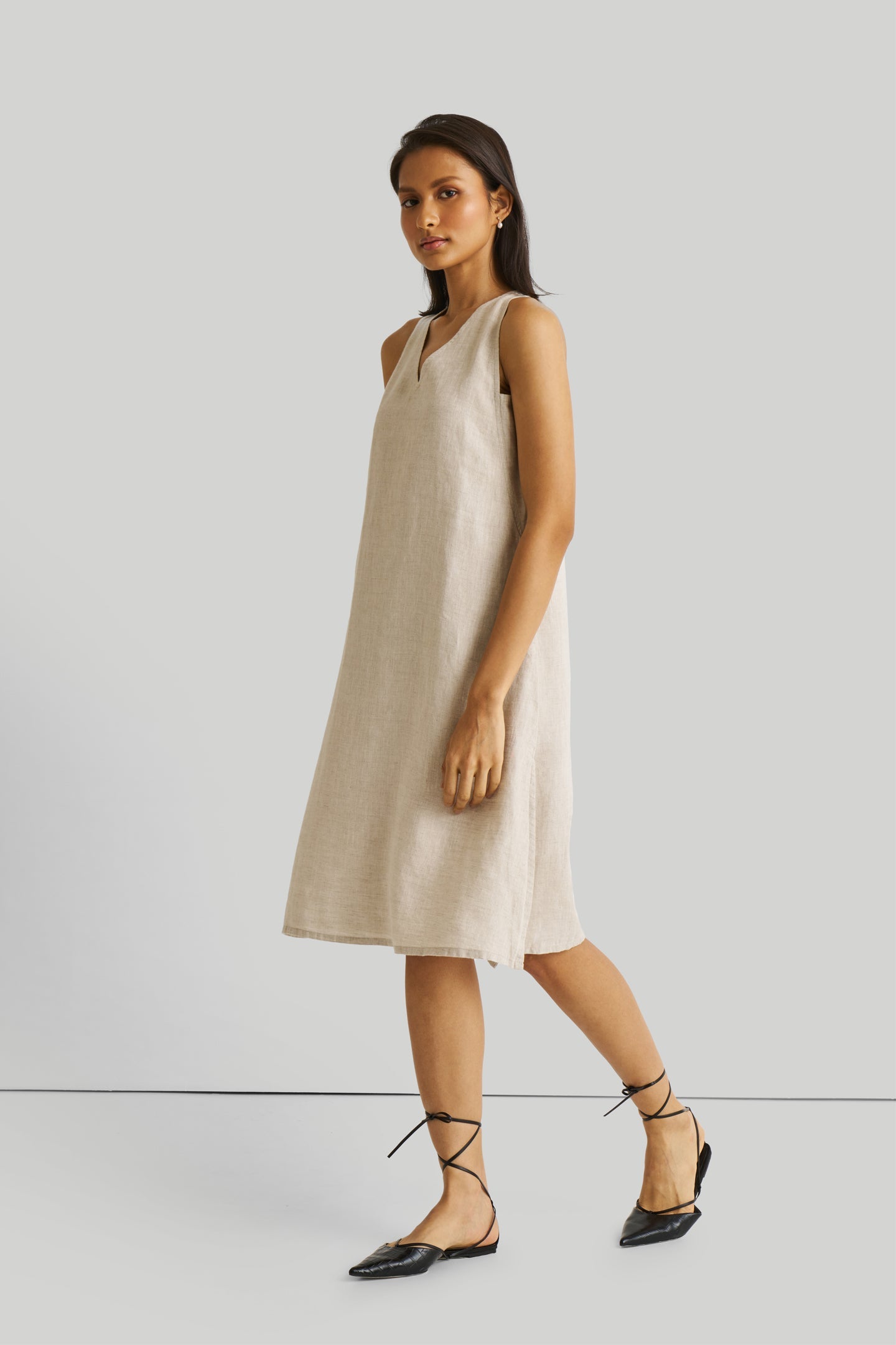 Reading Tea Leaves Dress in Ecru-DRESSES-Reistor-Hemp Slub-XS-Urbanheer
