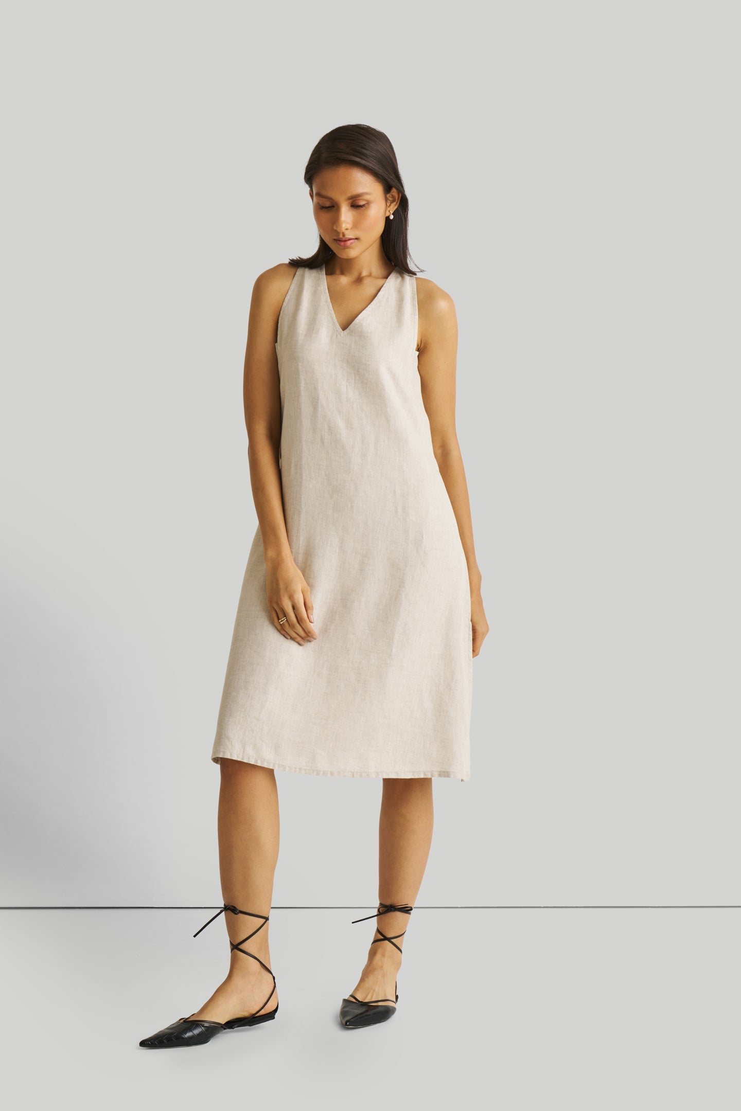 Reading Tea Leaves Dress in Ecru-DRESSES-Reistor-Hemp Slub-XS-Urbanheer