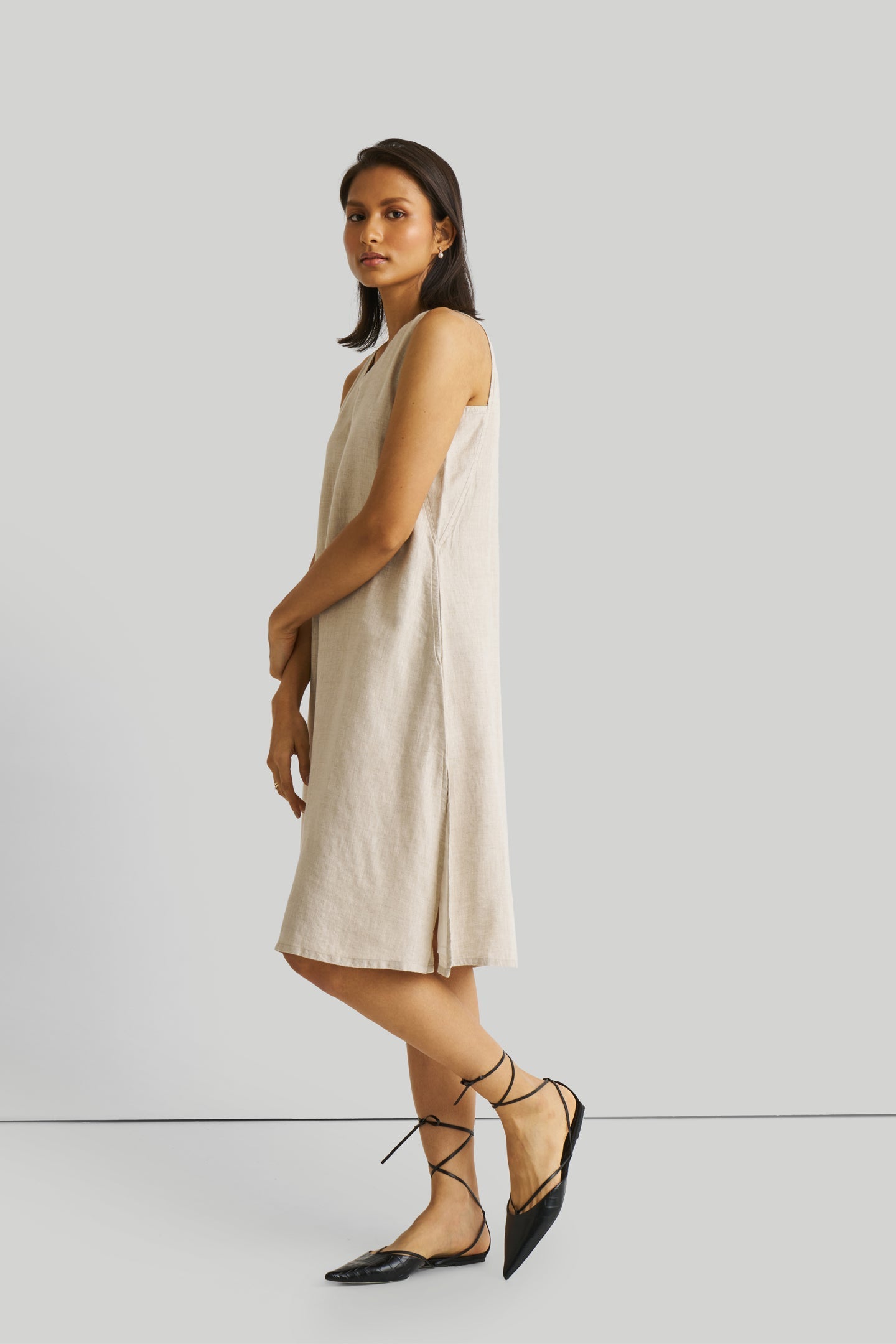 Reading Tea Leaves Dress in Ecru-DRESSES-Reistor-Hemp Slub-XS-Urbanheer