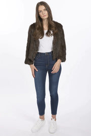 Chocolate Coney Fur Jacket-Fur Jackets-Buy Me Fur Ltd-One Size-Chocolate-Genuine Coney Fur-Urbanheer