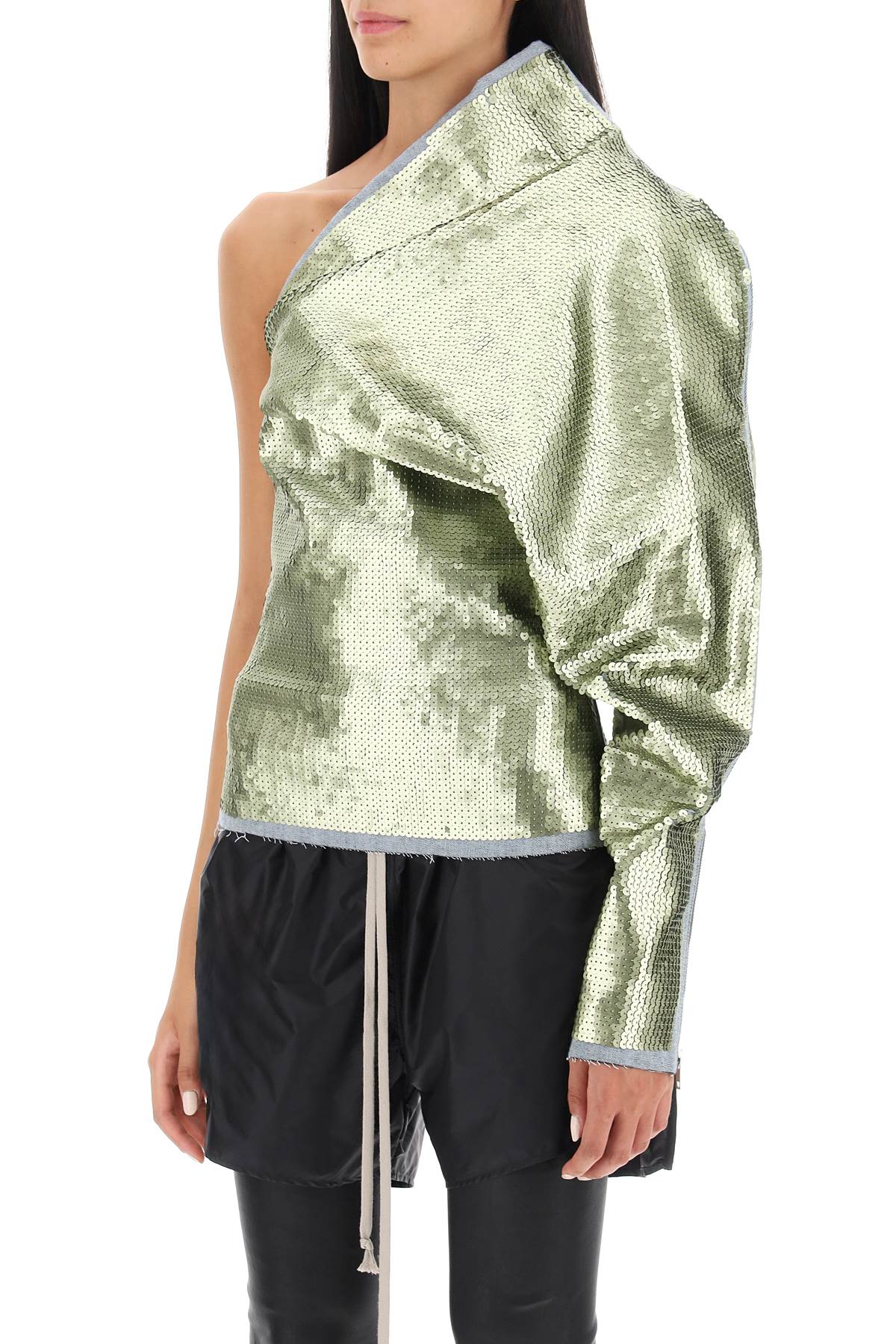 Rick Owens Sequined One-Shoulder Top-Rick Owens-40-Urbanheer