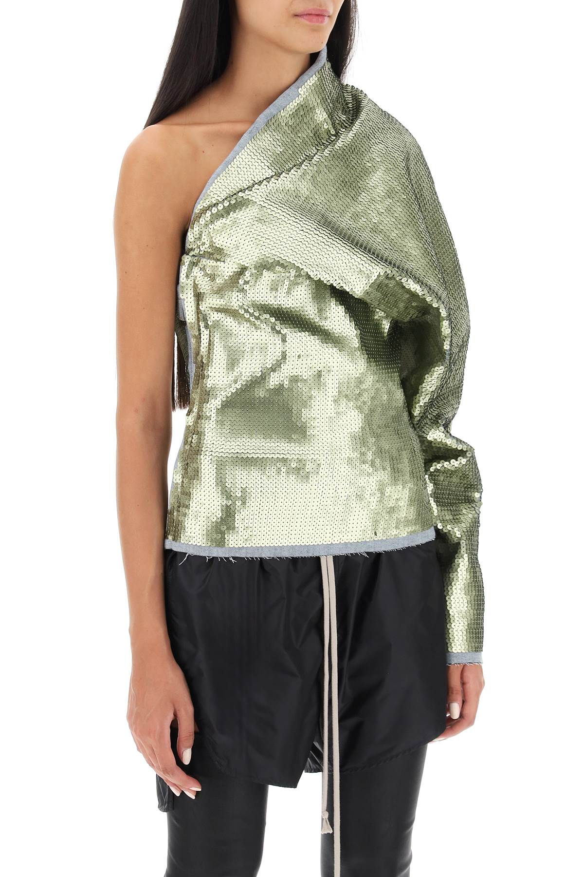 Rick Owens Sequined One-Shoulder Top-Rick Owens-40-Urbanheer