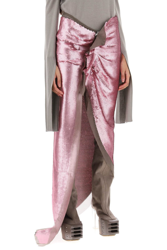 Rick Owens Sequin-Embroidered Skirt With Train-Rick Owens-Urbanheer