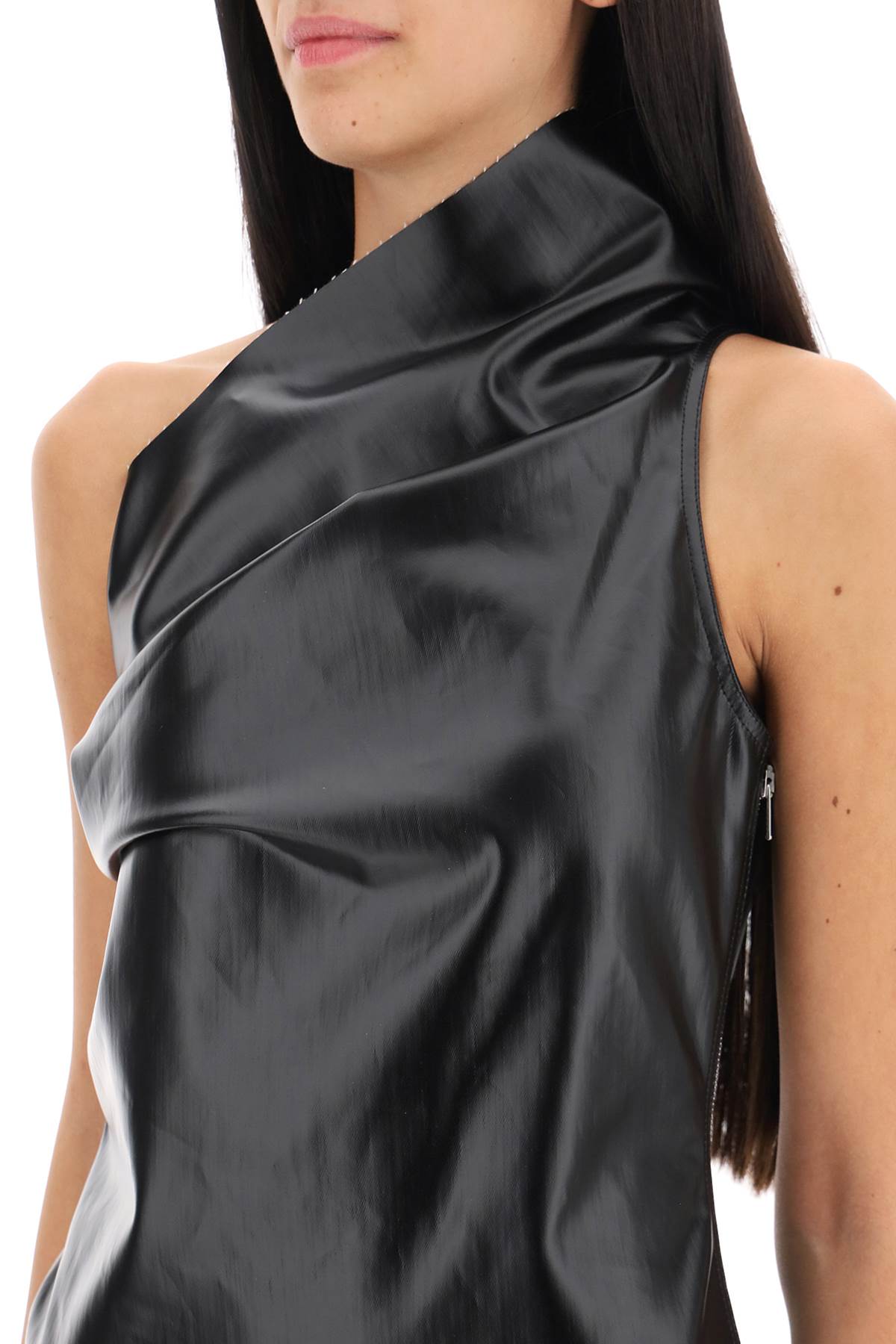 Rick Owens Athena Maxi Dress In Laquered Denim-Rick Owens-40-Urbanheer