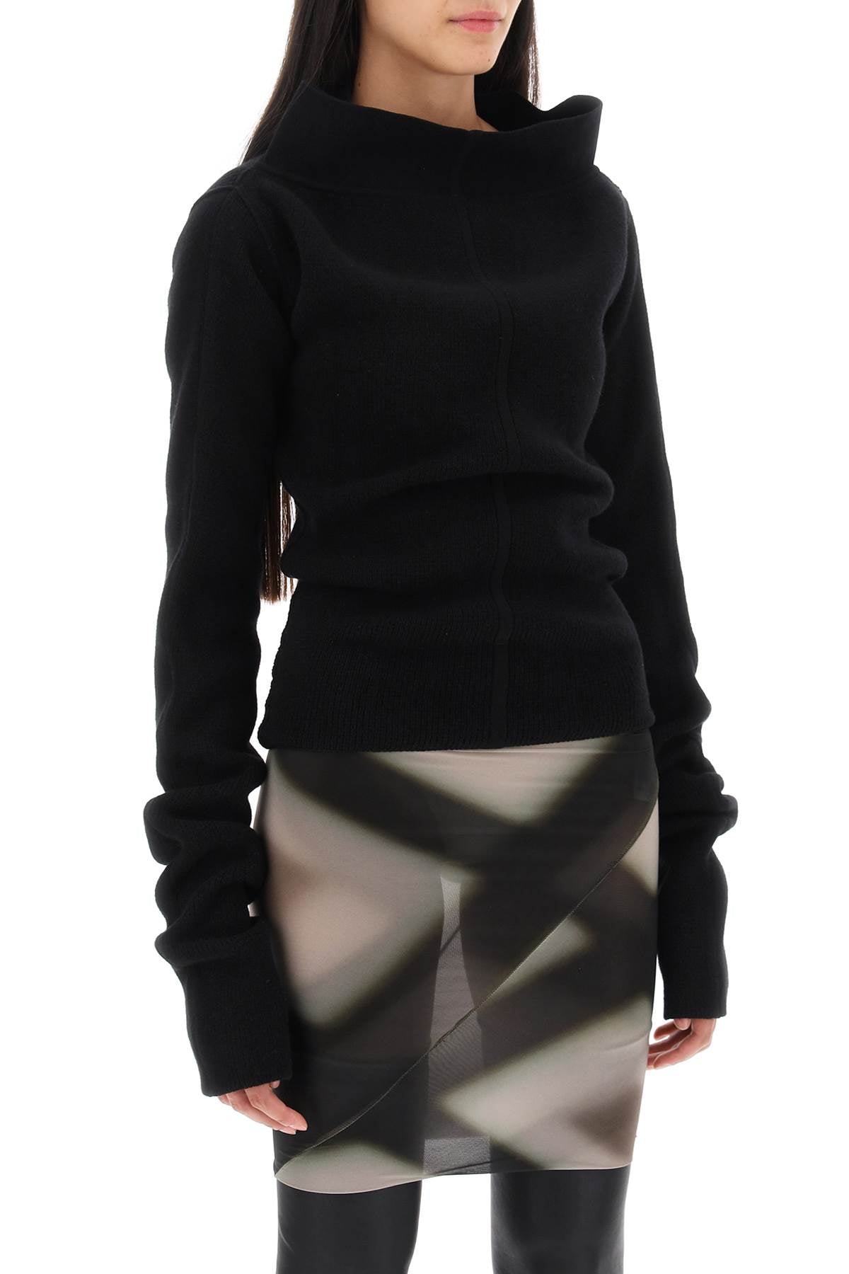 Rick Owens Cowl Neck Cashmere Sweater-Rick Owens-M-Urbanheer