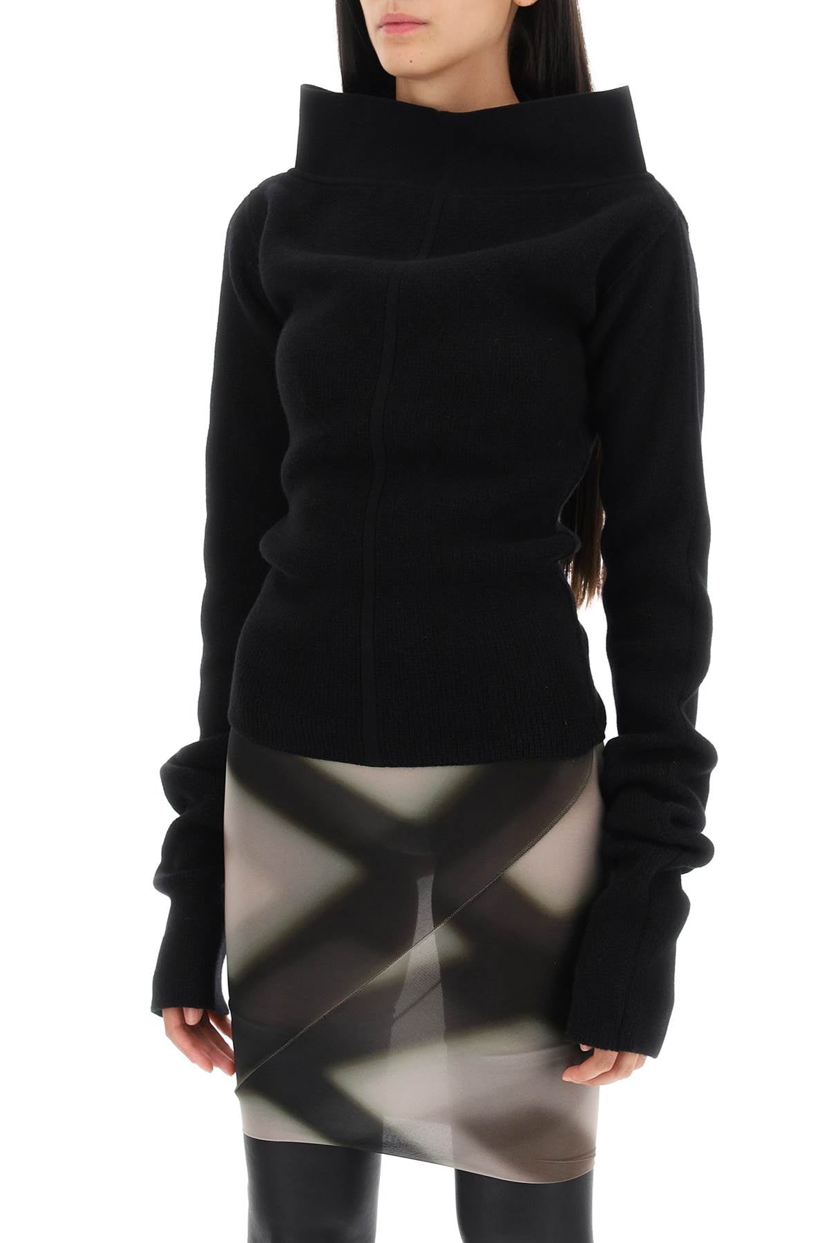 Rick Owens Cowl Neck Cashmere Sweater-Rick Owens-M-Urbanheer
